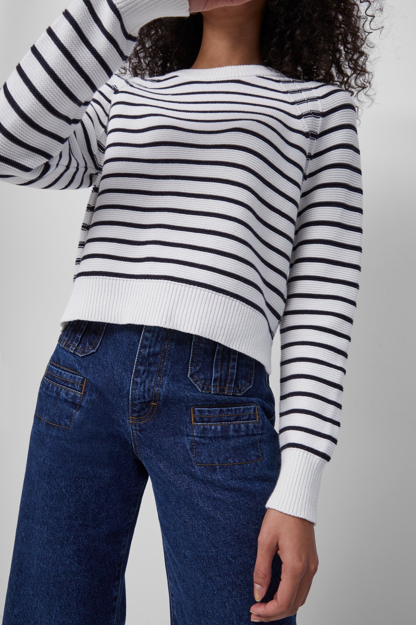 LILLIE MOZART STRIPE JUMPER SUMMER WH/UTILITY BL 2