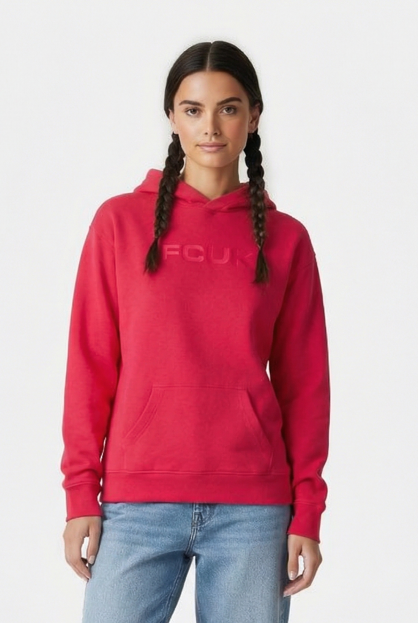 FCUK OVERSIZED HOODIE VIRTUAL PINK 1