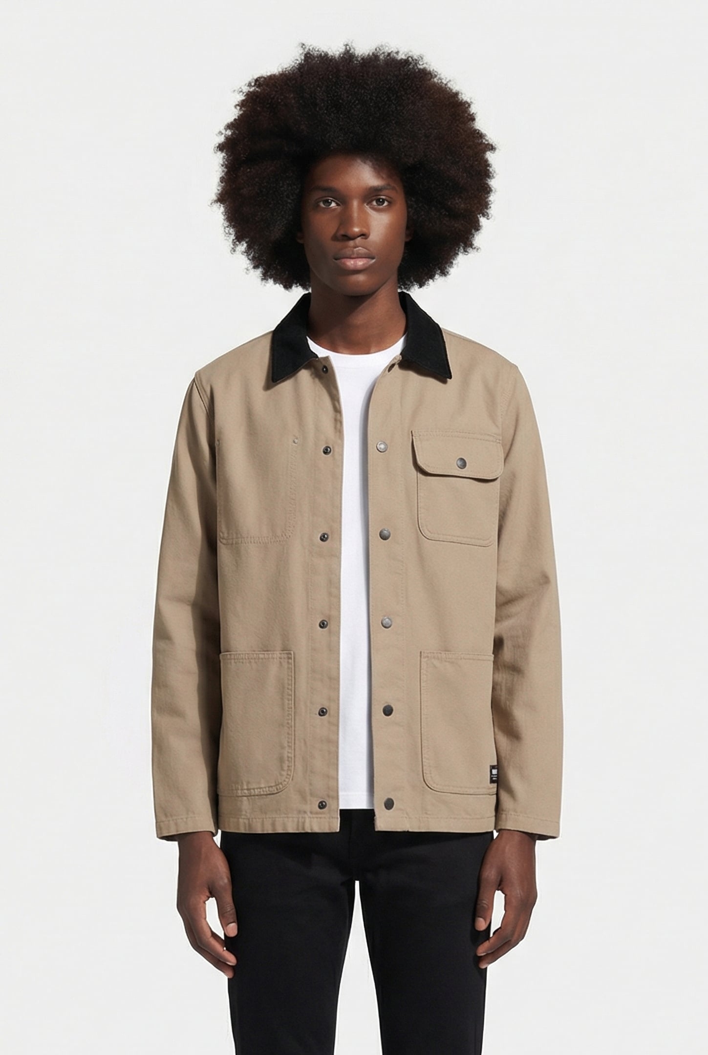 MN DRILL CHORE COAT MILITARY KHAKI 1