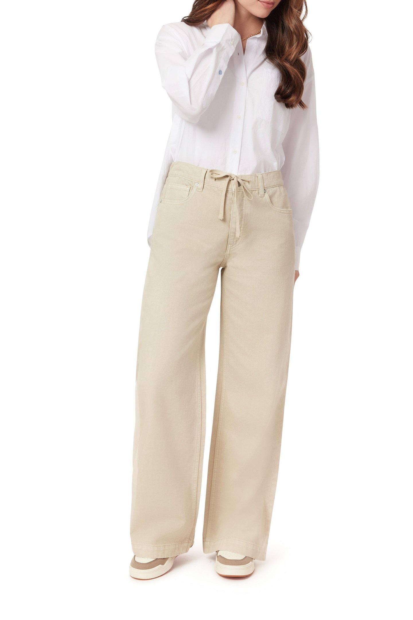 DRAWSTRING WIDE LEG OYSTER GRAY 2