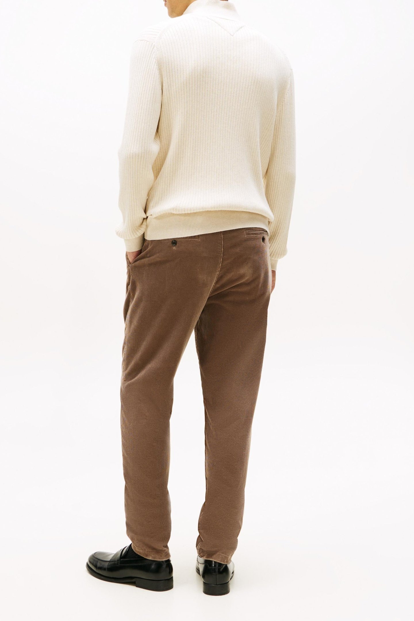 PIMA COTTON MOCK NECK SWEATER HEATHERED OATMILK 3