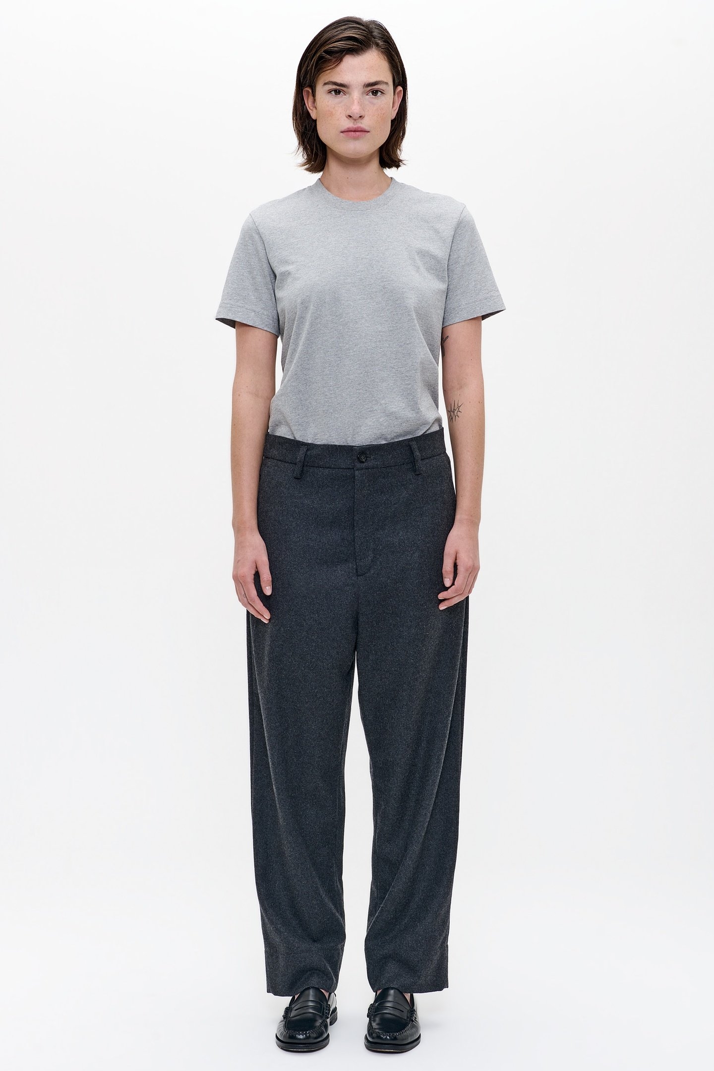 RECYCLED WOOL SOHO PANTS DEEP CHARCOAL 2