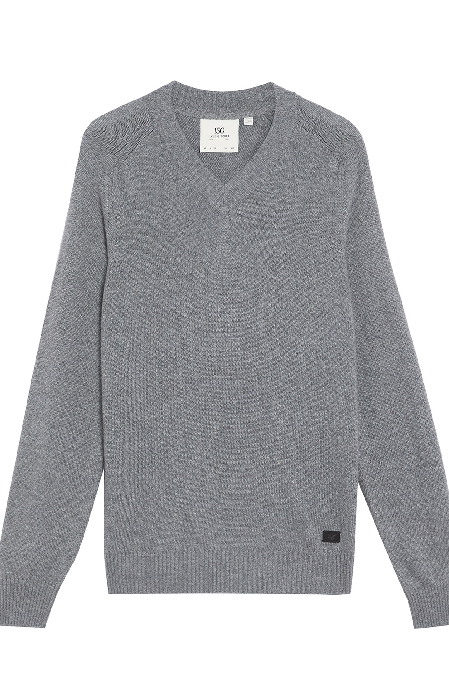 SADDLE SLEEVE V NECK JUMPER GREY HEATHER 4