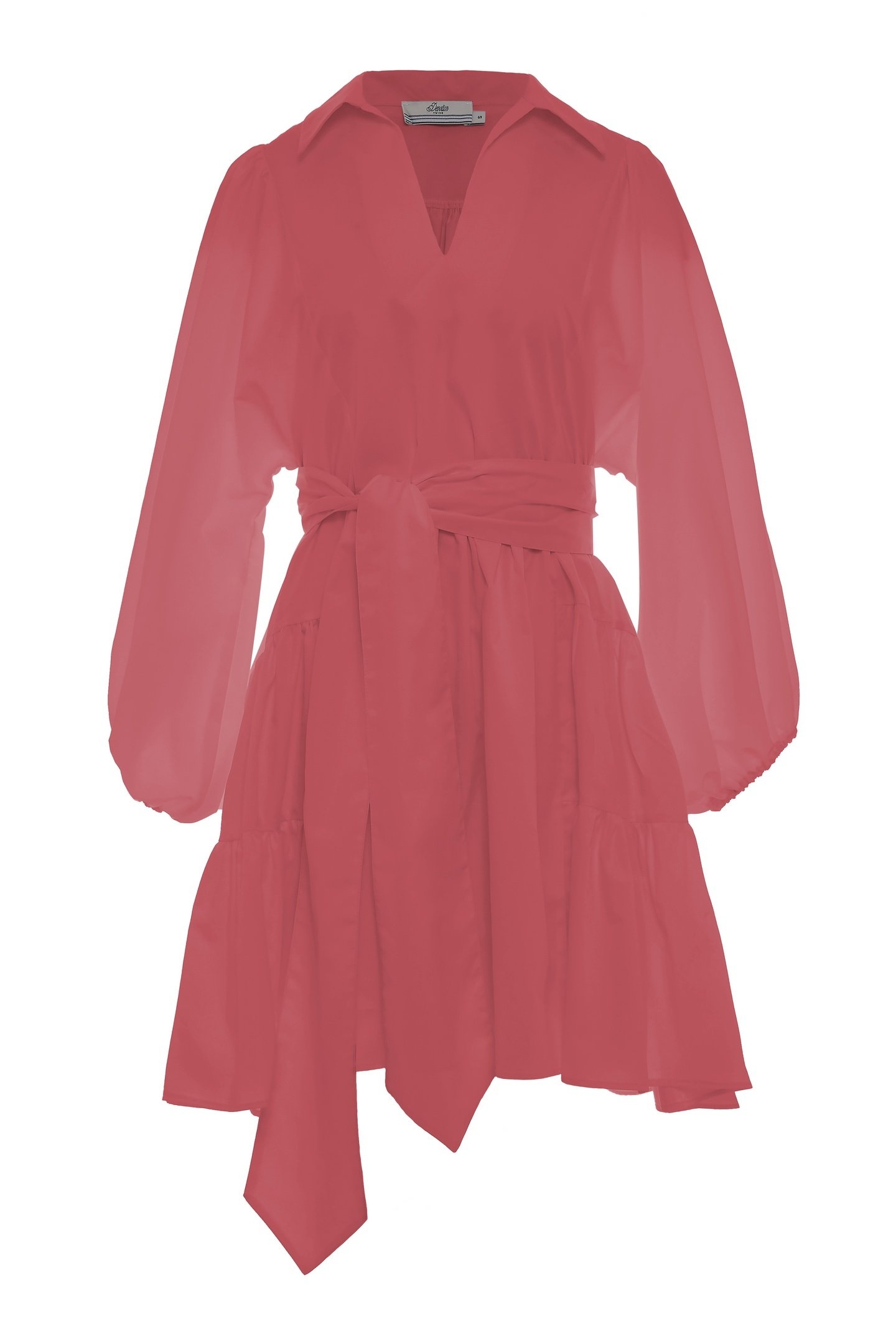 PRECIOUS SHORT DRESS POPLIN WITH BELT ROSEWINE 2