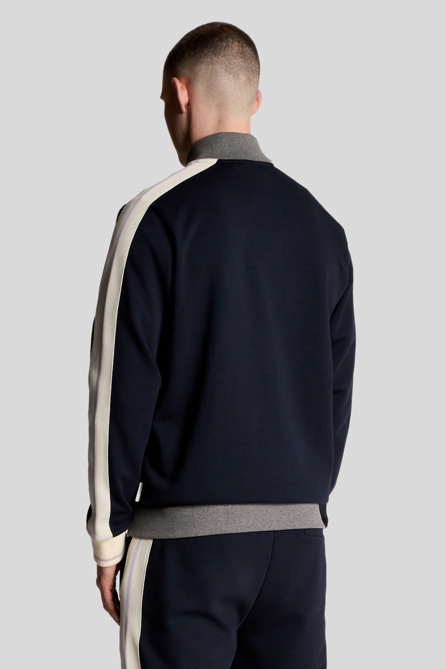 TAPED FULL ZIP TRACK TOP DARK NAVY 3