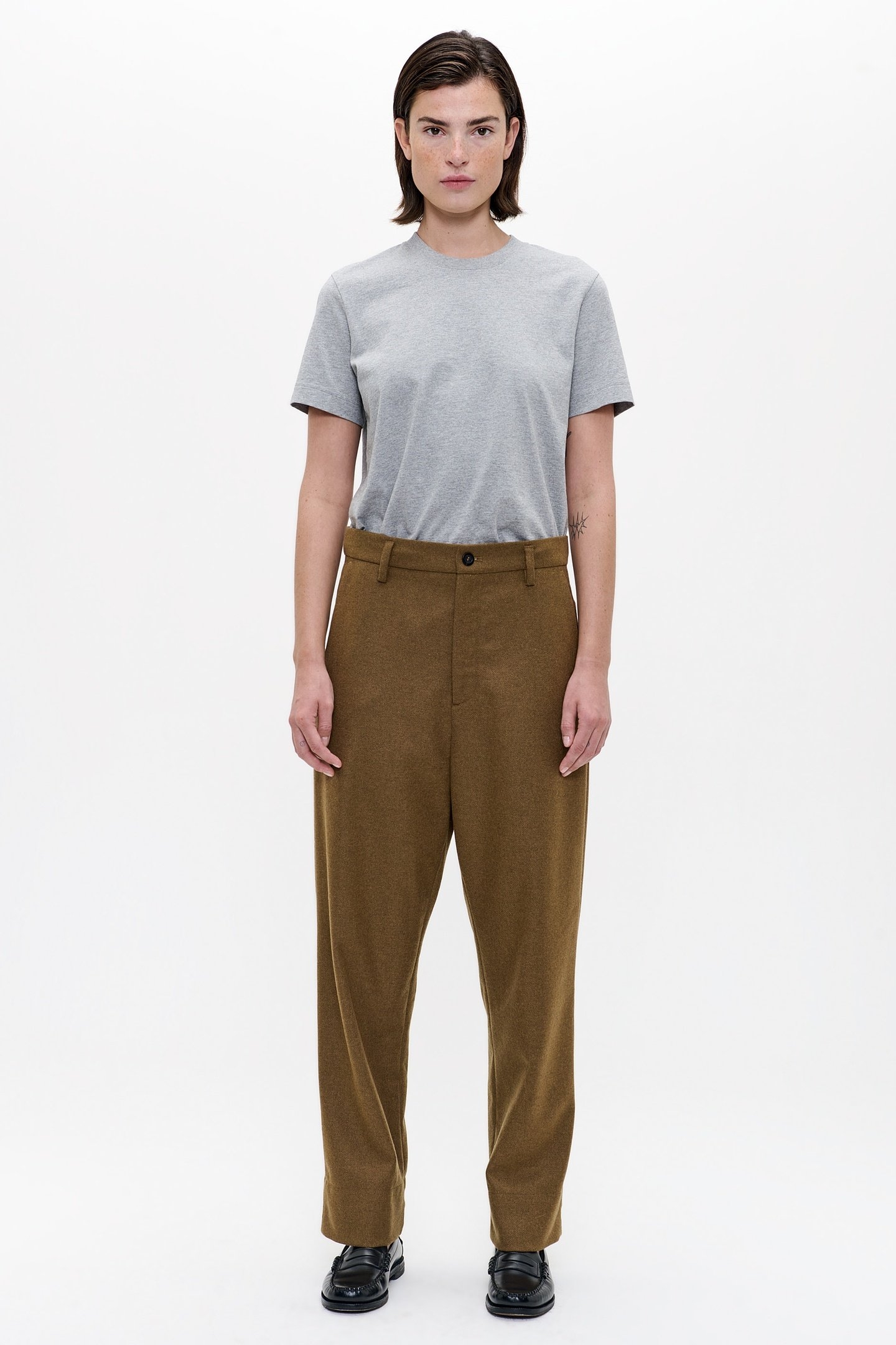 RECYCLED WOOL SOHO PANTS BRONZE 1