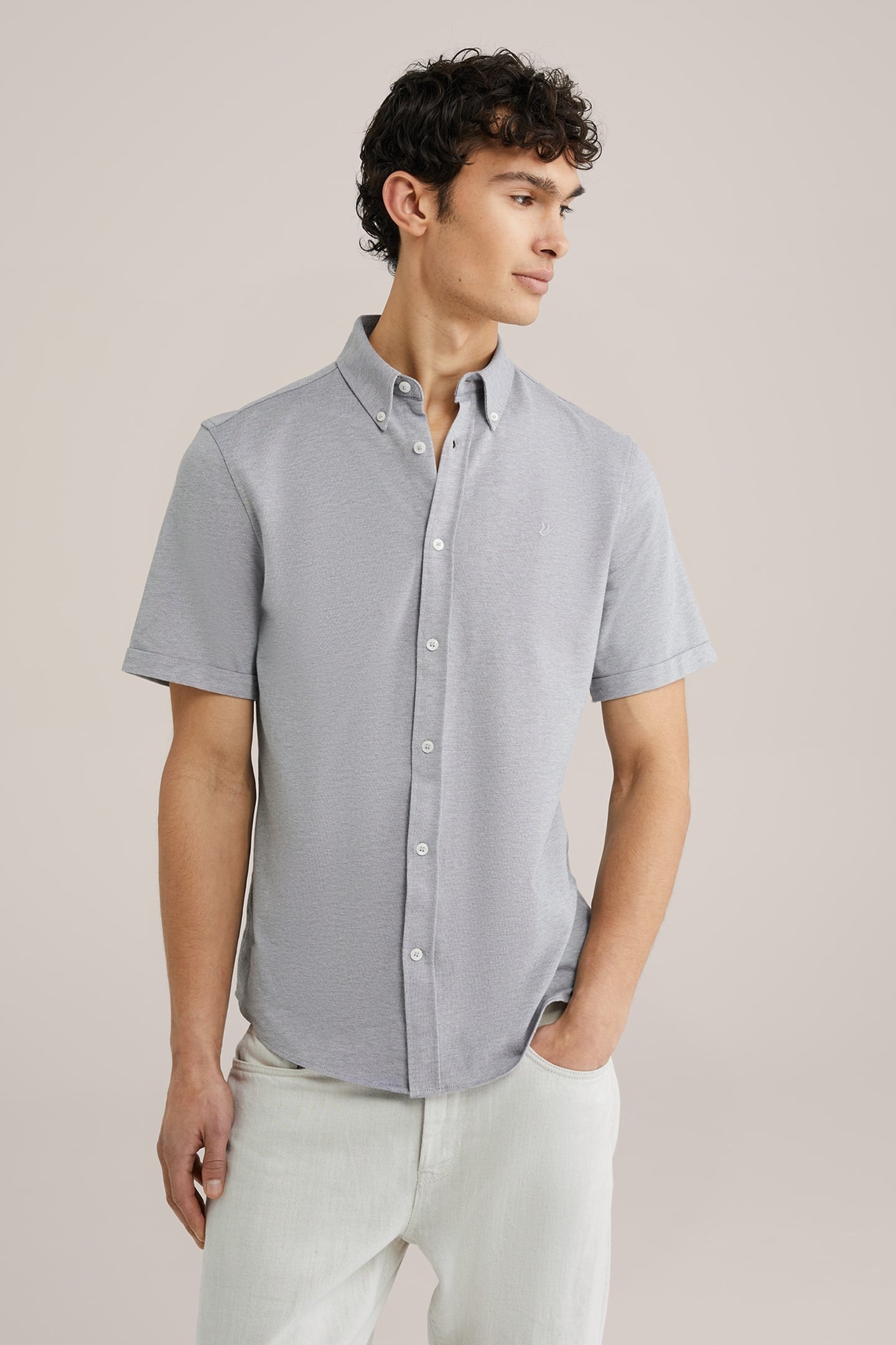 SHIRT BLENDED LIGHT GREY 1