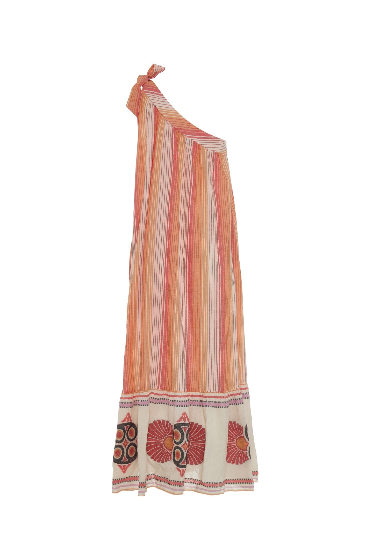 DELPHI LONG DRESS JACQUARD RED ORANGE 2