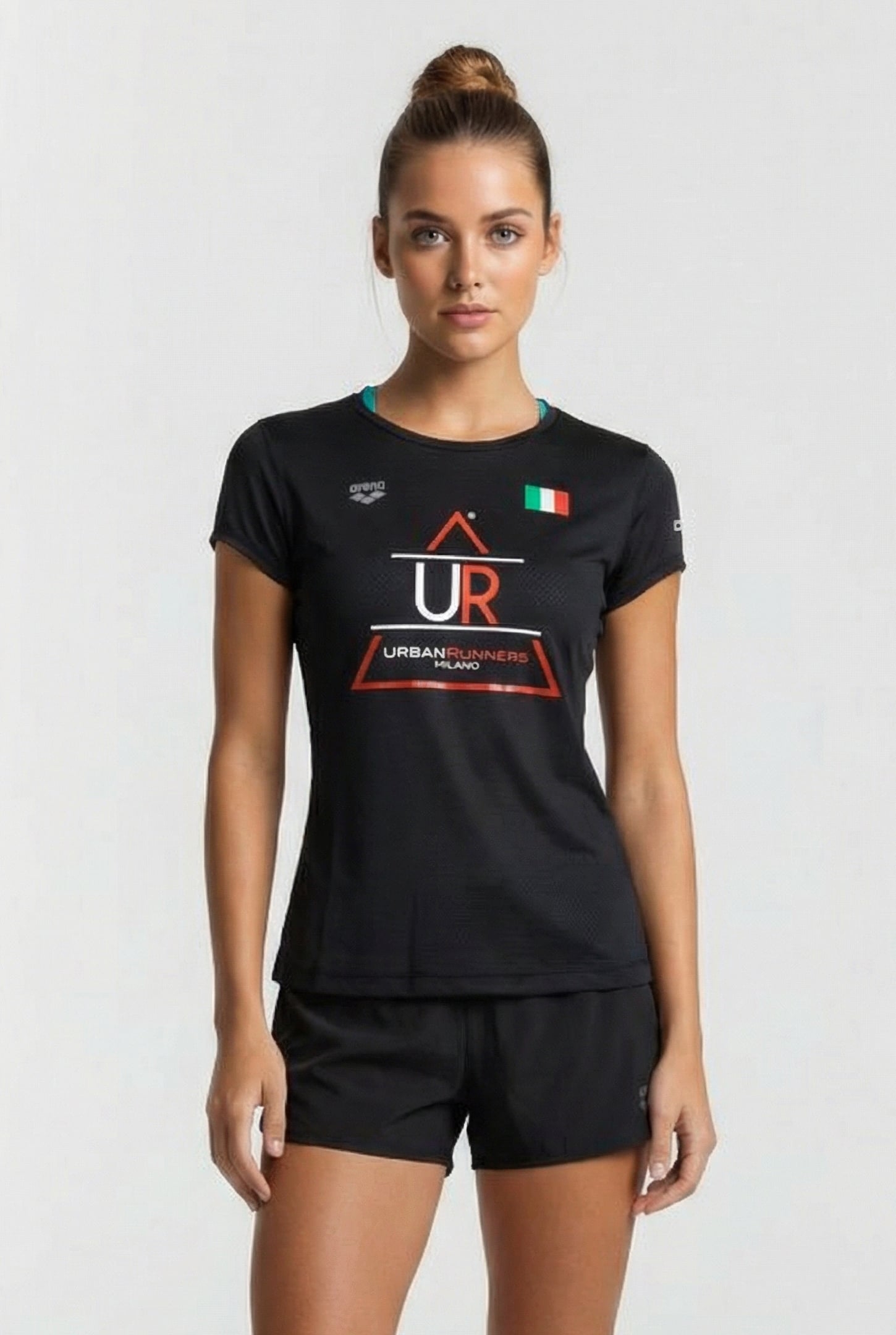 W RUN S/S MESH UR BLACK UR 1