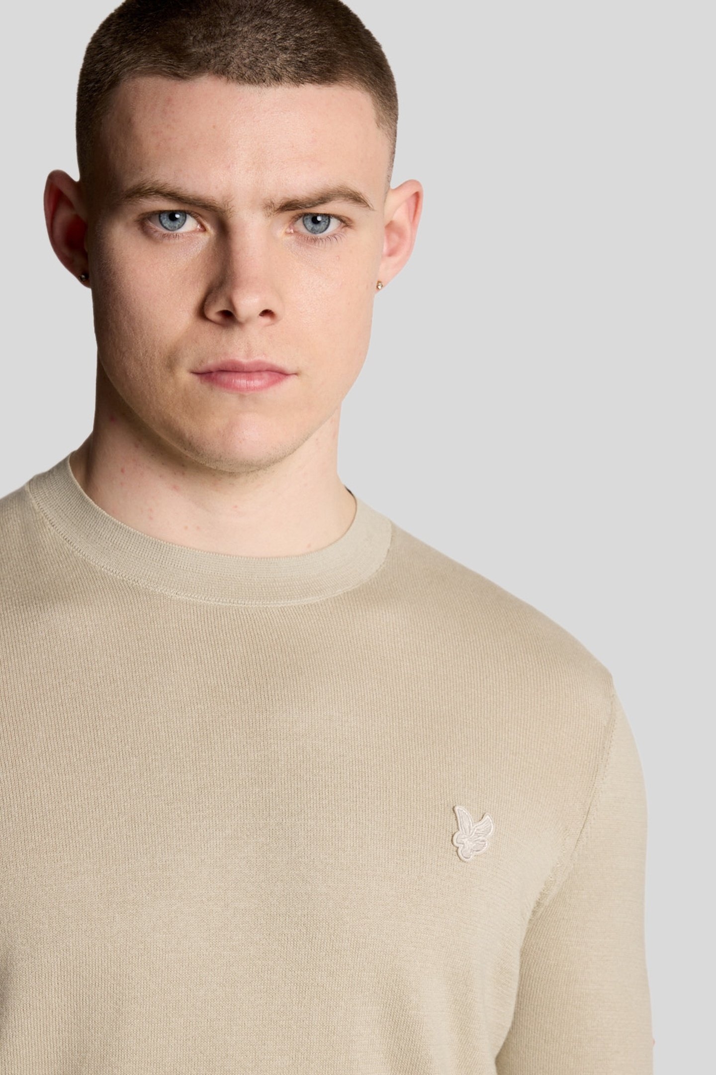 TONAL SUPERFINE CREW NECK JUMPER WILLOW GREY 5