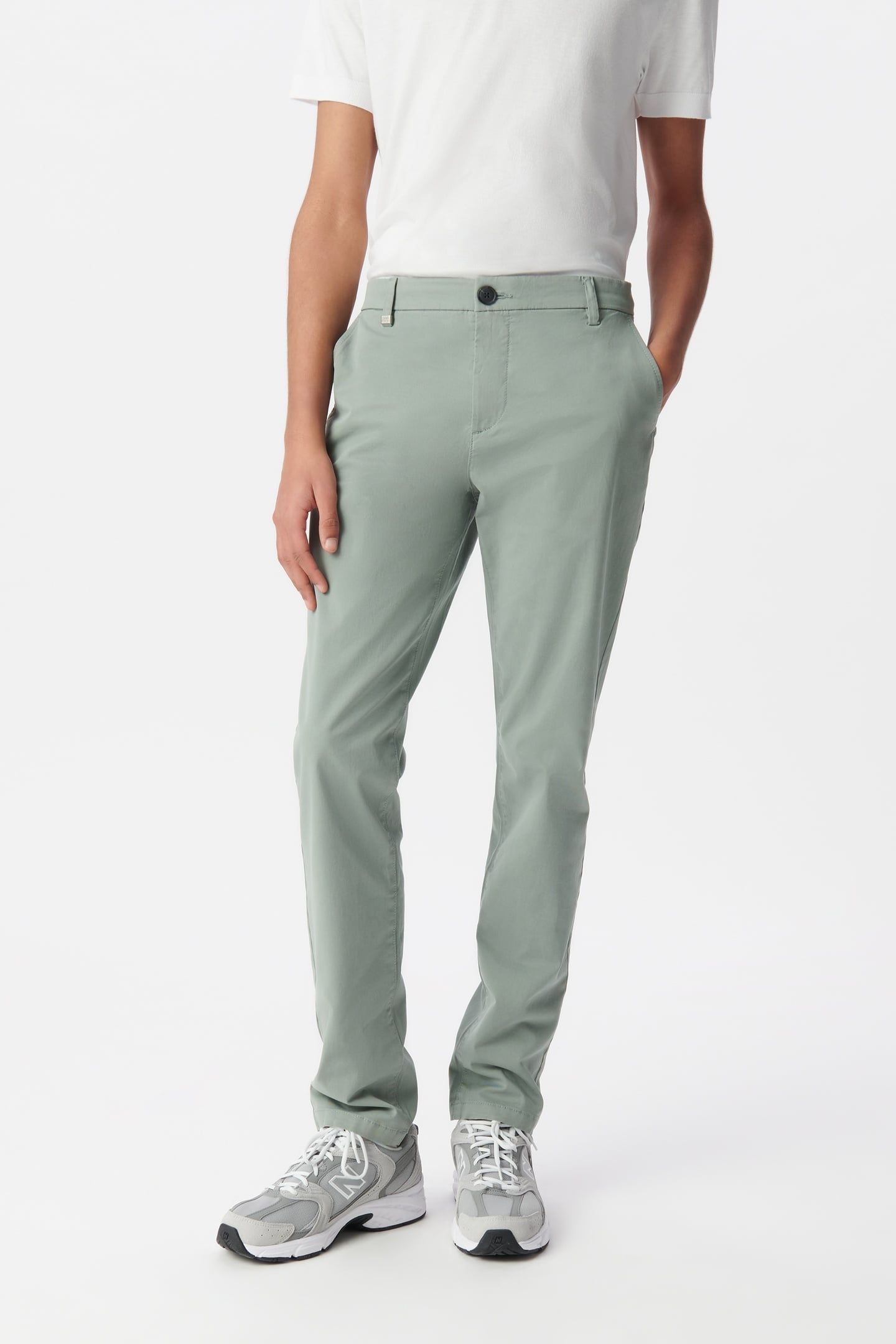 GREY BLUE SLIM CHINOS 1