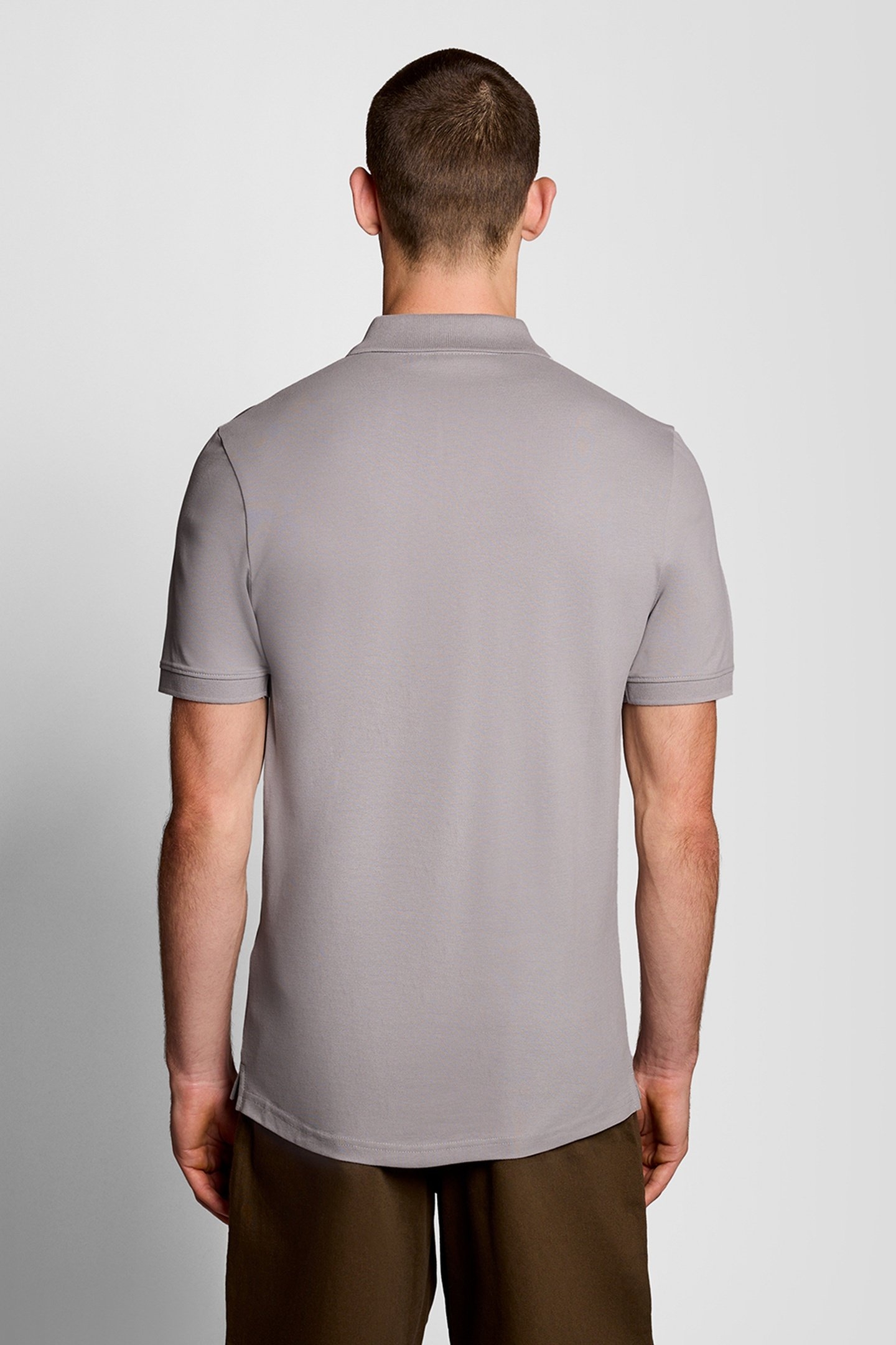 PLAIN POLO SHIRT GULL GREY 3