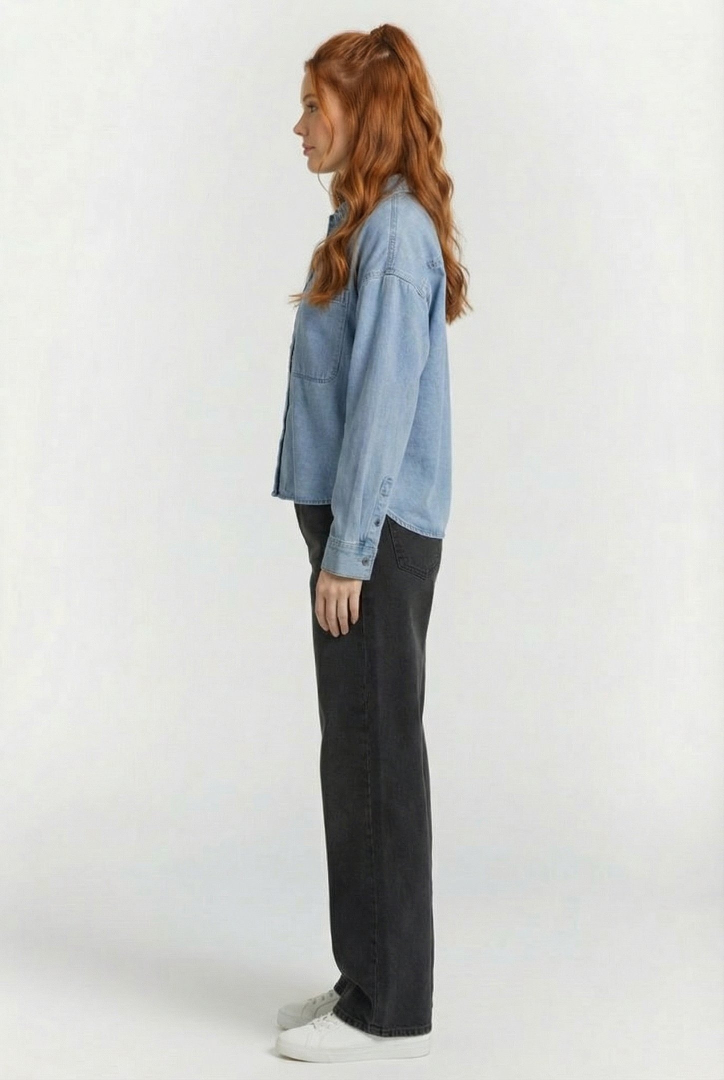 ANTICA BOXY DENIM LS SHIRT STONE WASH 3