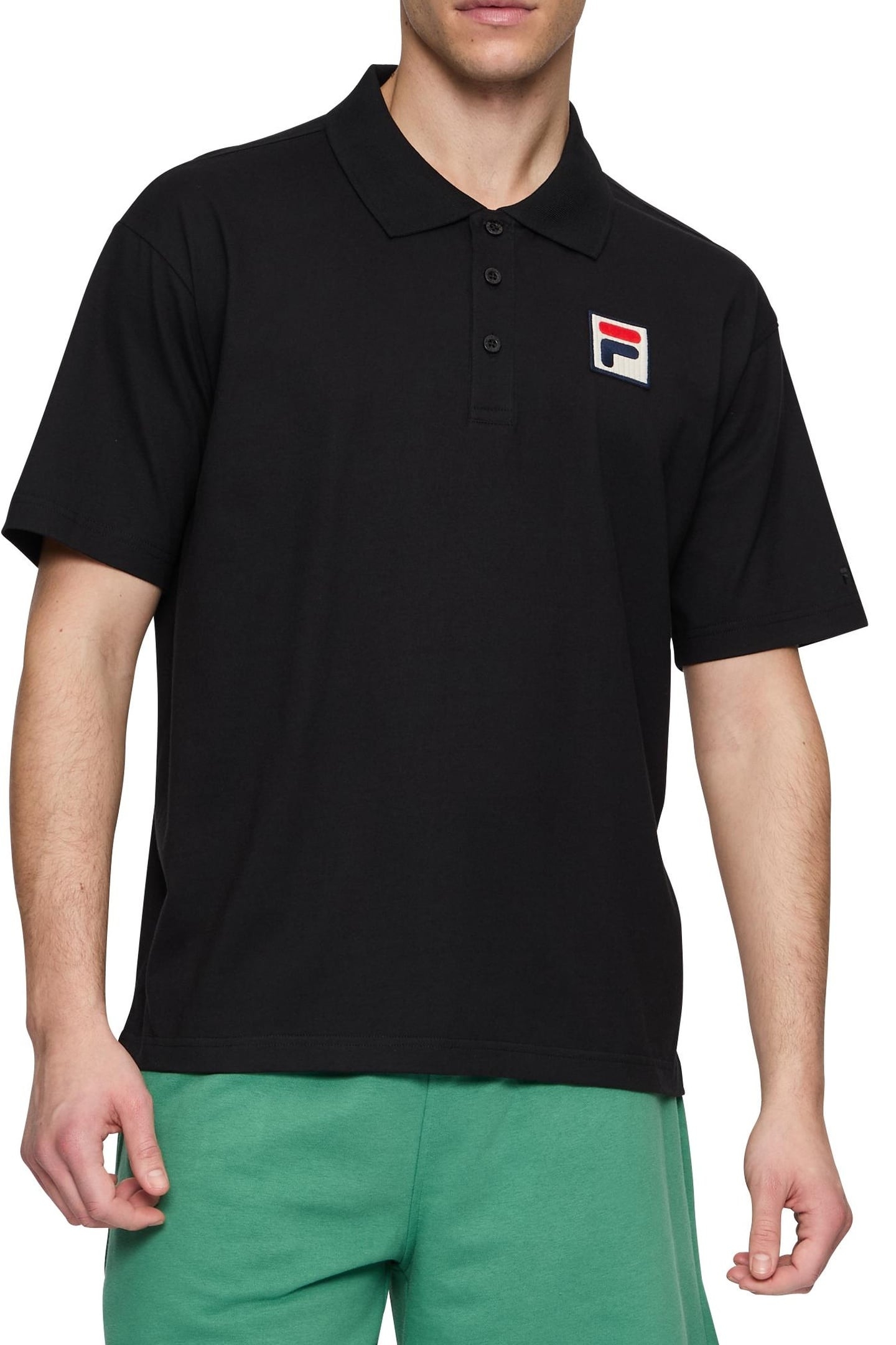 UNISEX BURFORD LOOSE POLO BLACK 1