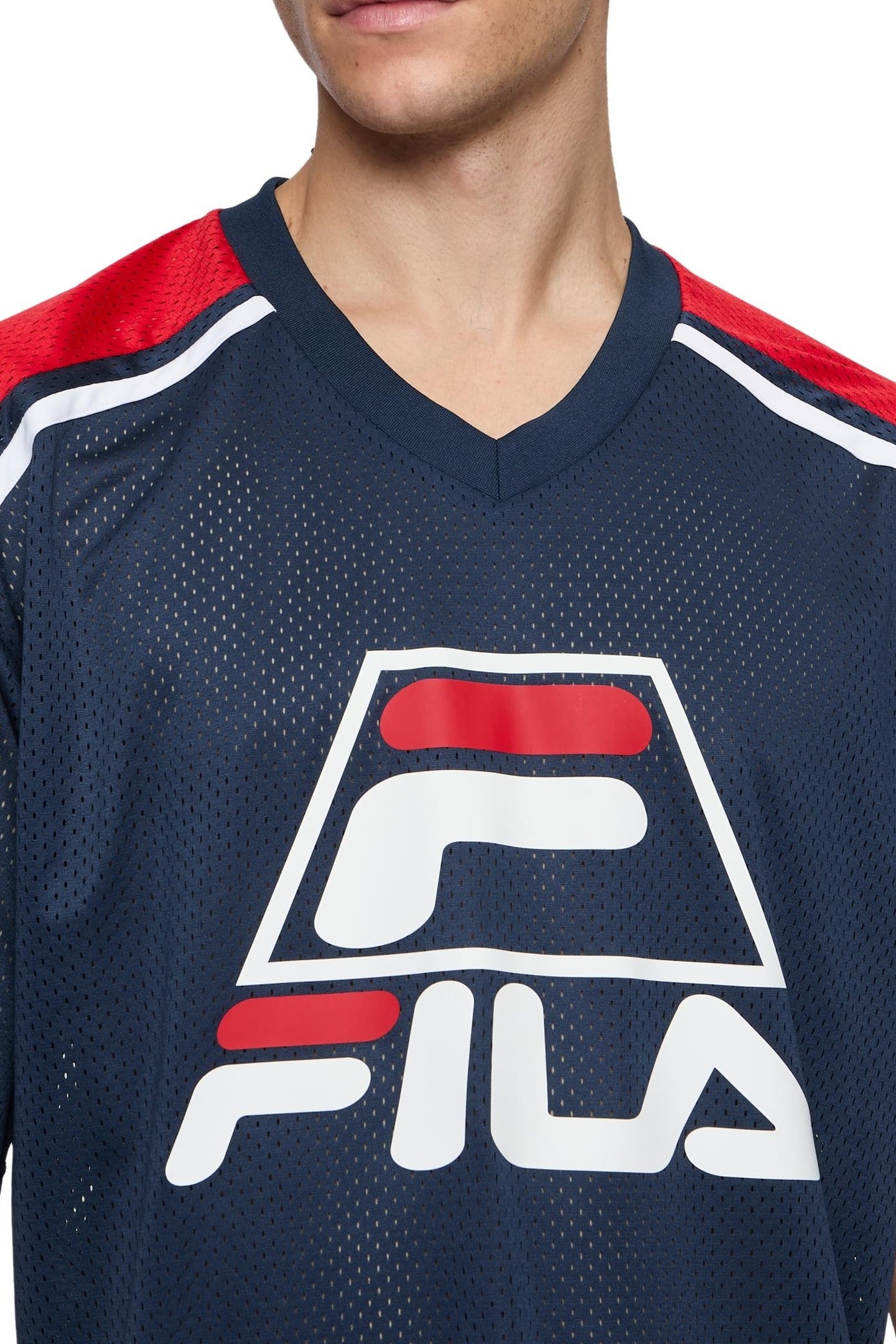 LOMMEL OVERSIZED MESH TEE BLACK IRIS-TRUE RED 7