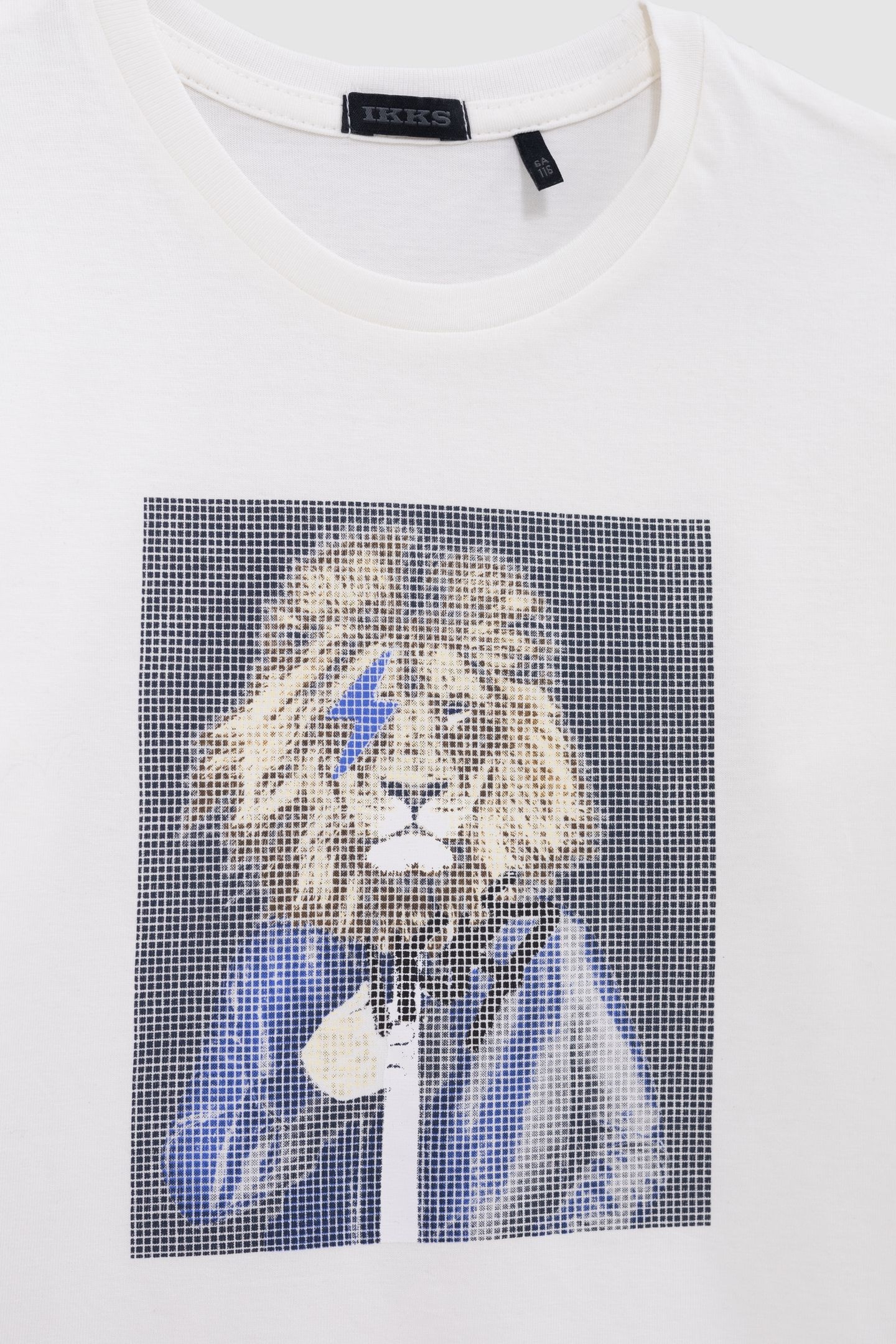 WHITE T-SHIRT ORGANIC COTTON VISUAL MAN-LION BOY 3