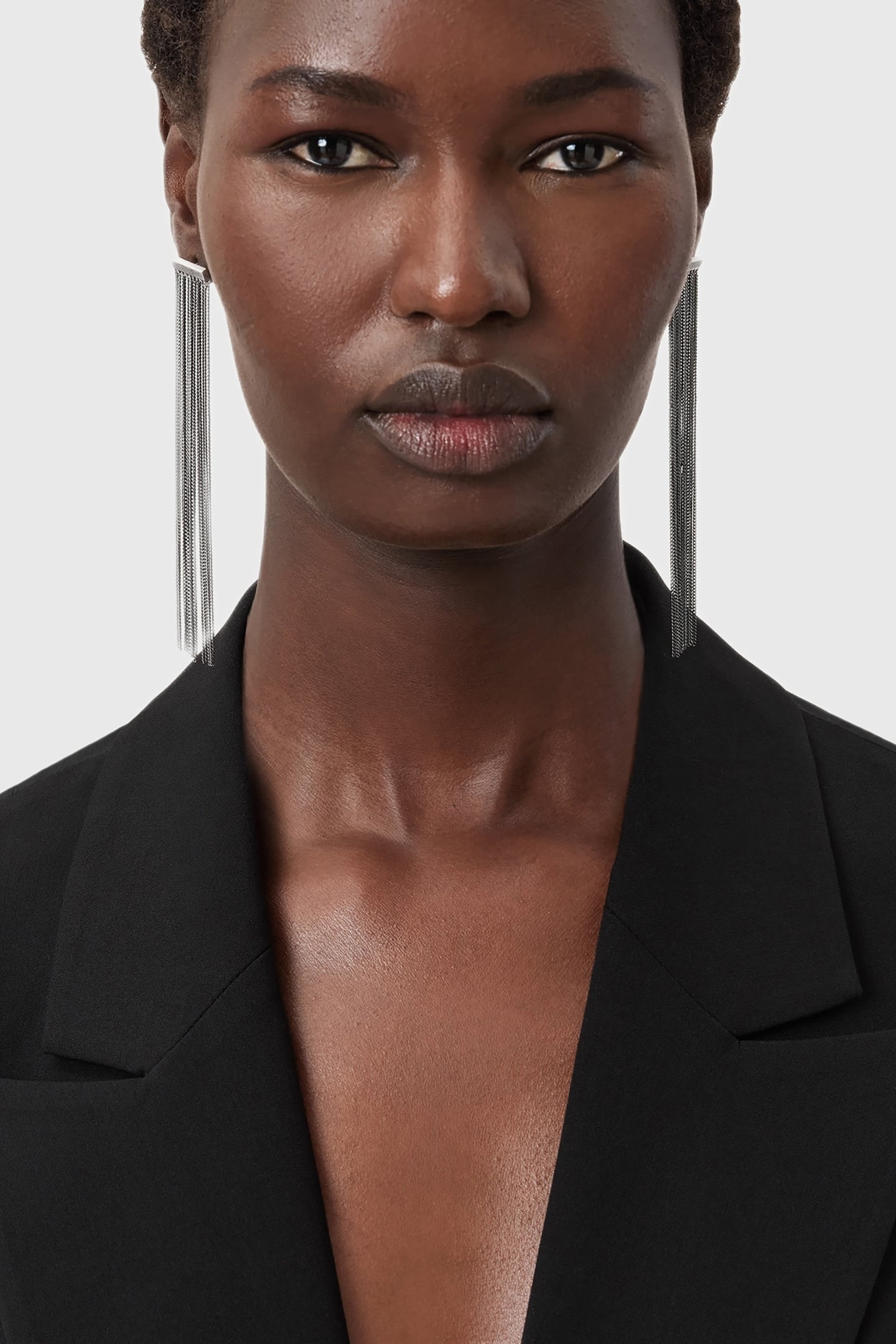 CORRINE L EARRINGS WARM SILVER MIX 3