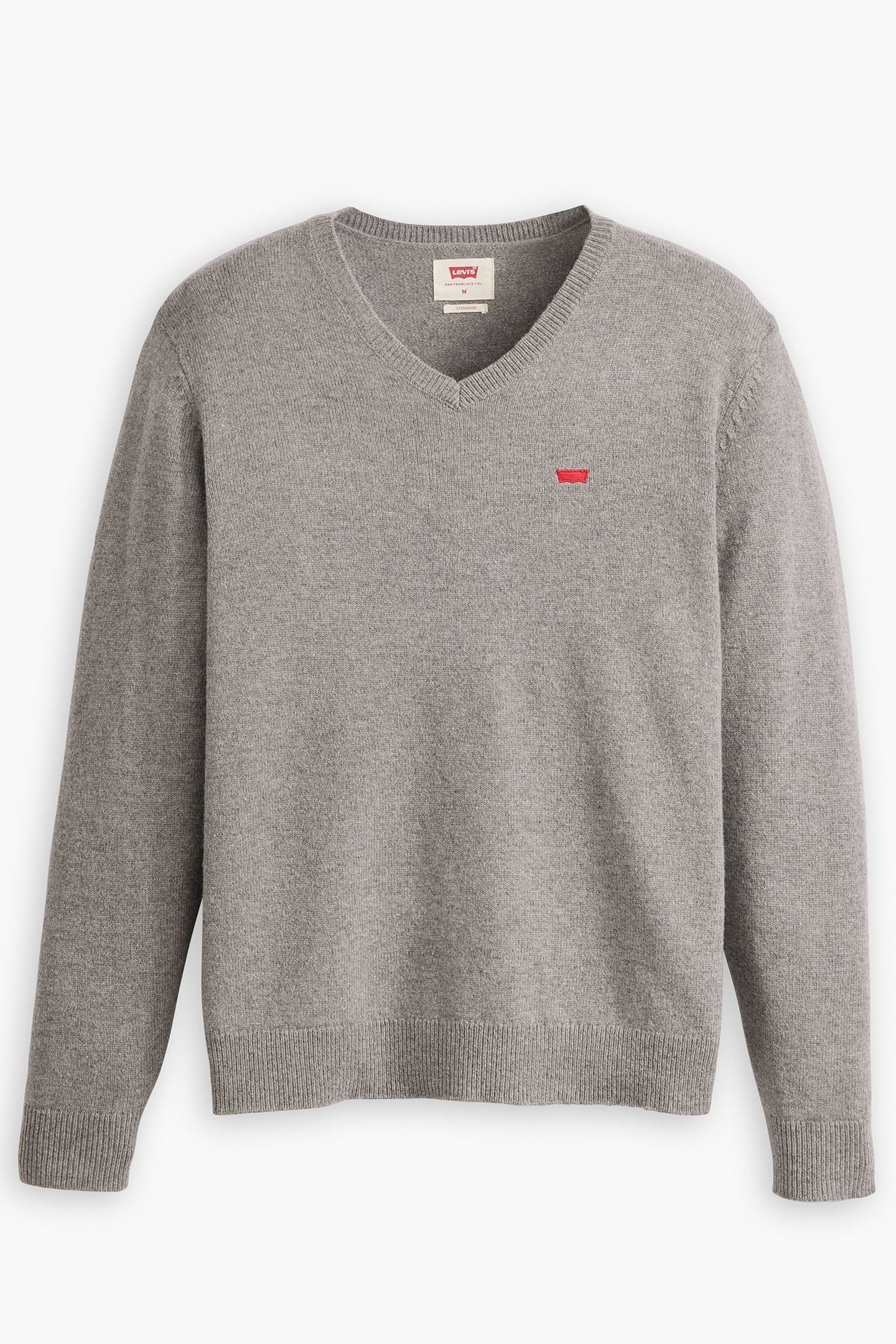 V NECK HM SWEATER MID TONE GREY HEATHER 5