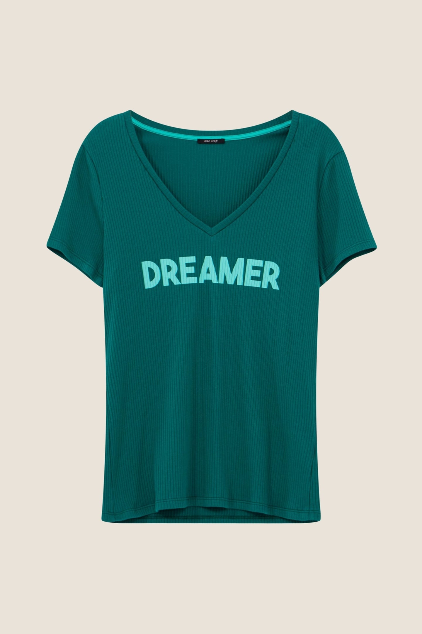 MIRO - GREEN RIBBED MESSAGE T-SHIRT 3