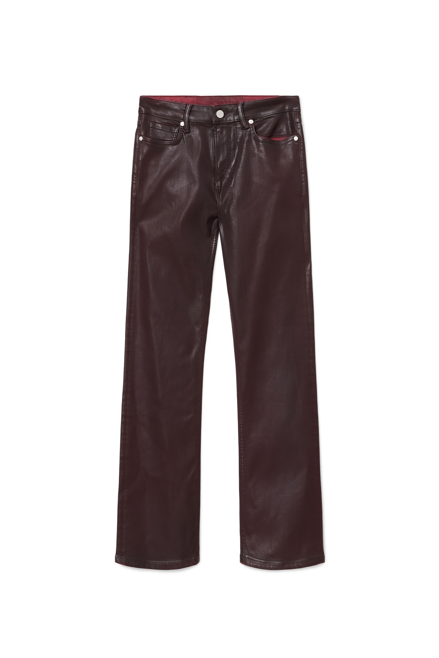 HALDAN COATED JEAN BURGUNDY RED 6