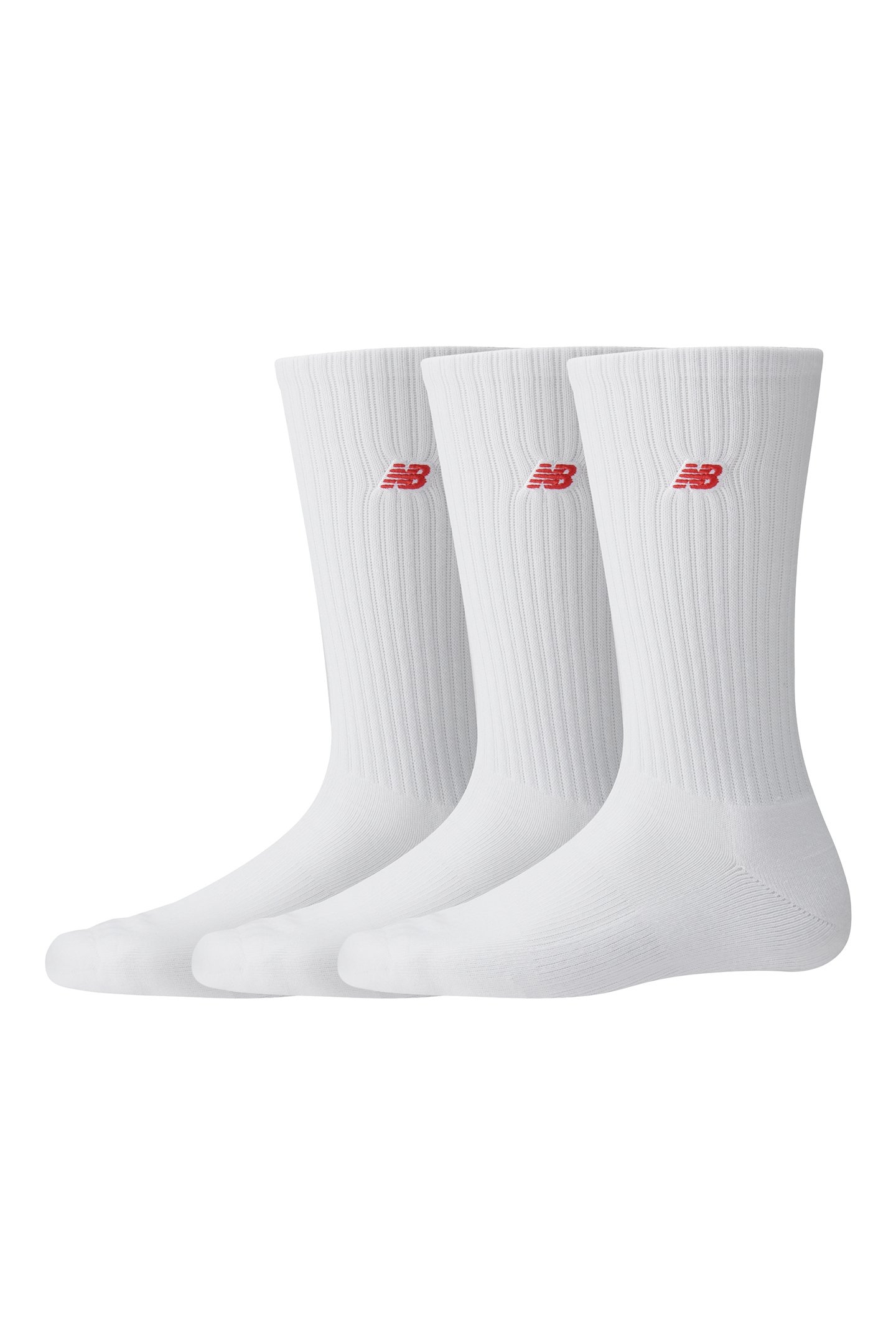 UNISEX NB PATCH LOGO CREW 3 PAIRS WHITE 1