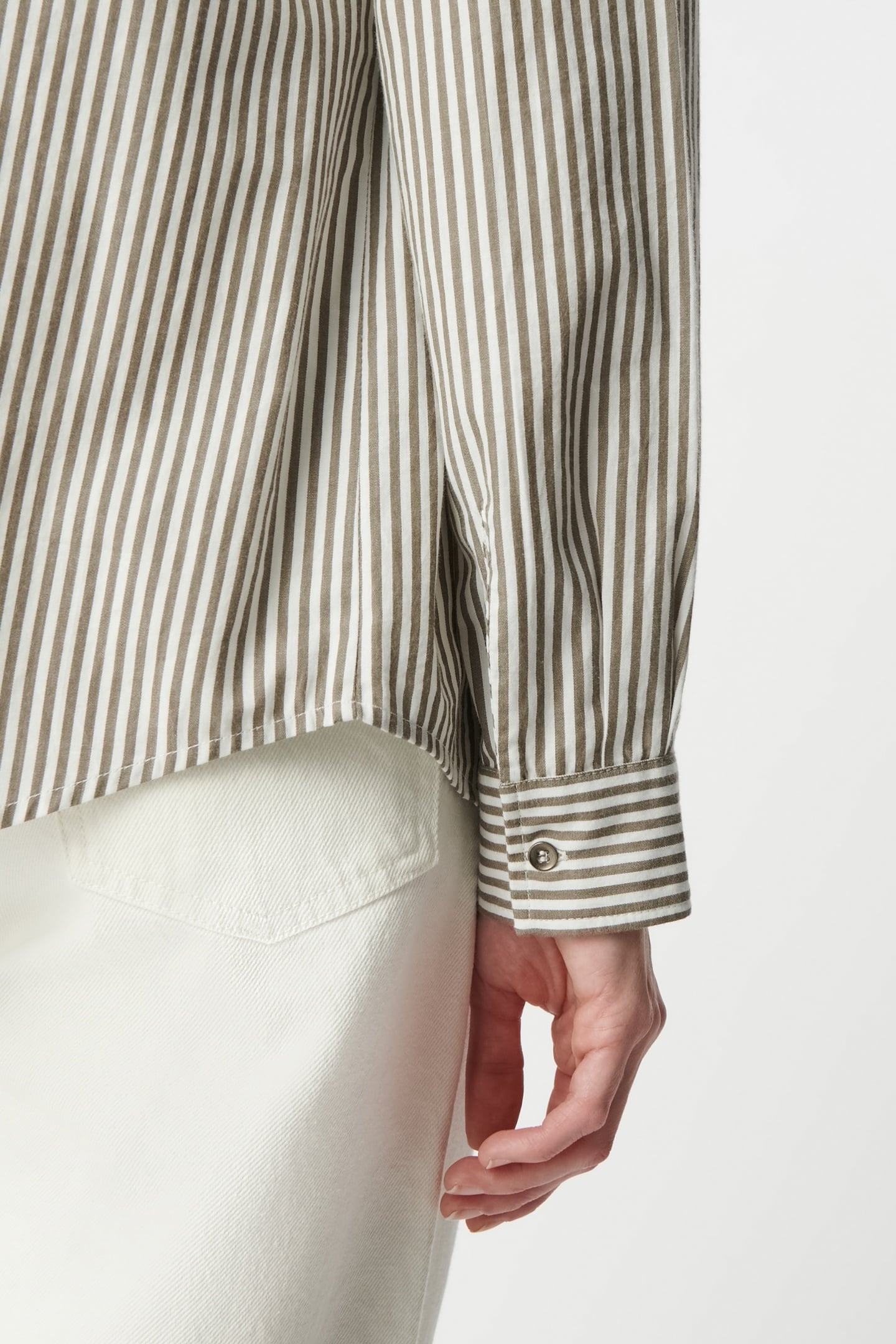 ORGANIC COTTON SHIRT, LIGHT GREY STRIPES 5