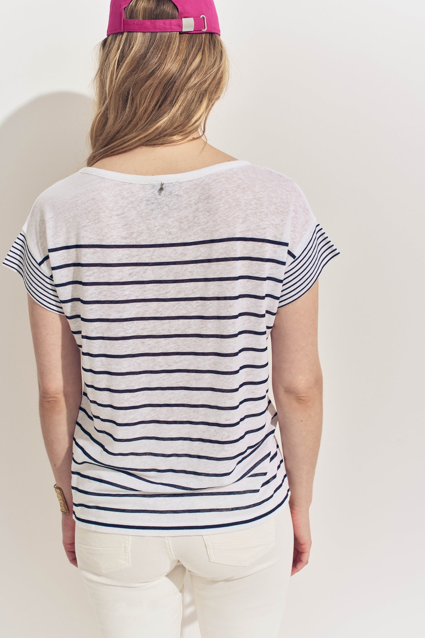 MOLLY- WHITE NAVY STRIPE T-SHIRT & DANCER 2