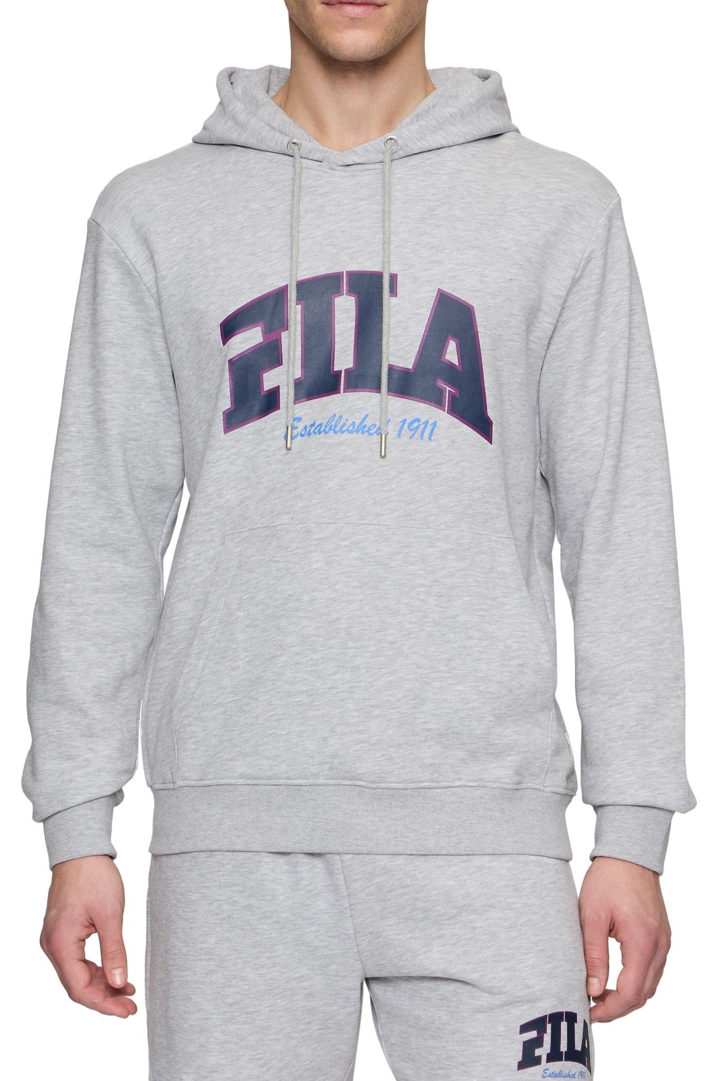 LANDEN REGULAR HOODIE LIGHT GREY MELANGE 2