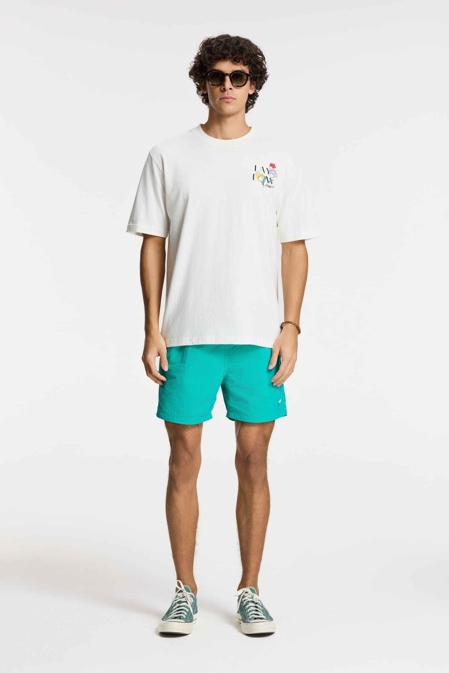 FINN RELAXED T-SHIRT SKETCHED FLOWERS WHITE 3