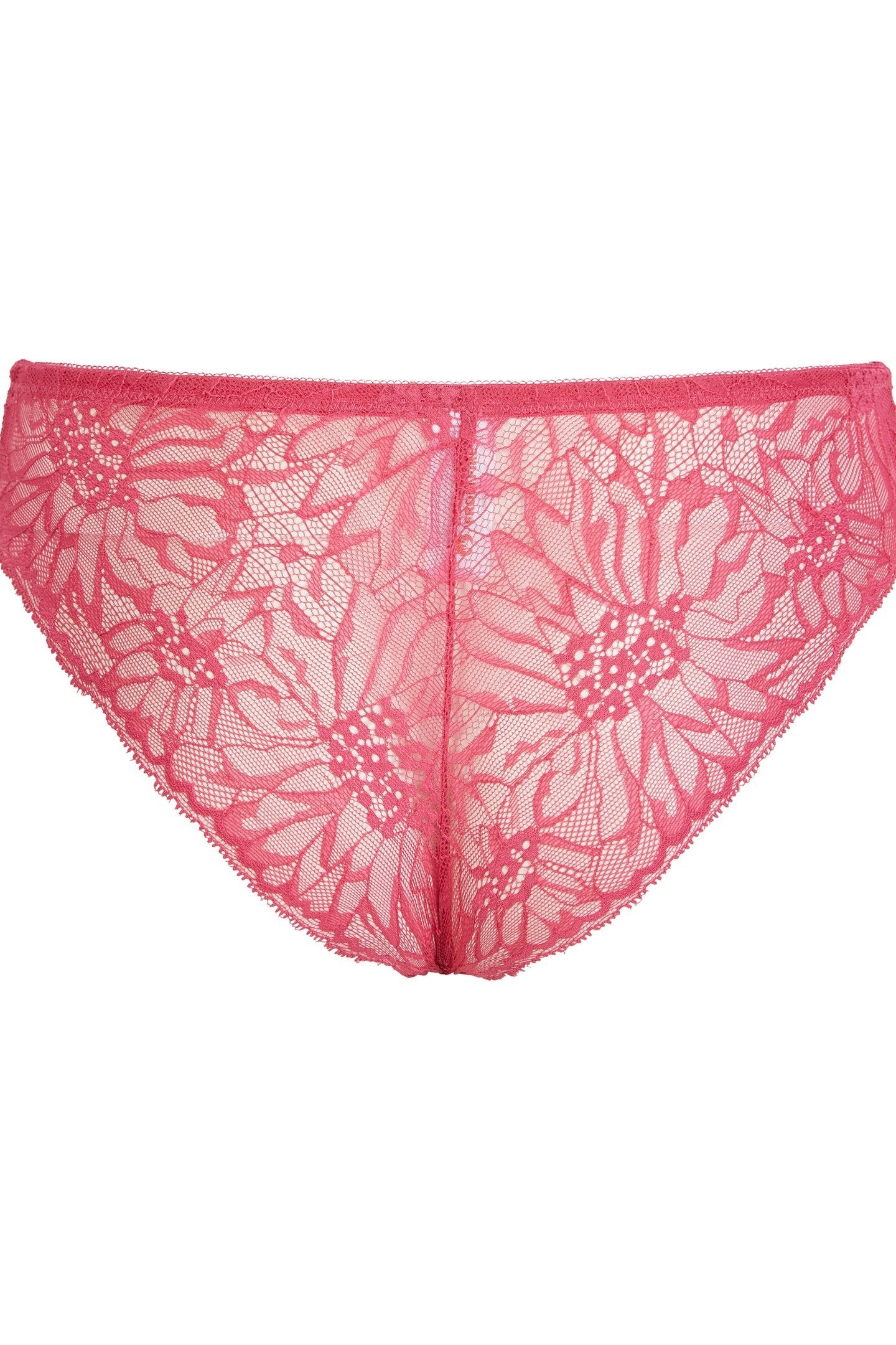 NELLY 3PK MESH AND LACE BRIEF CARMINE/ JET BLACK/CARMINE 7