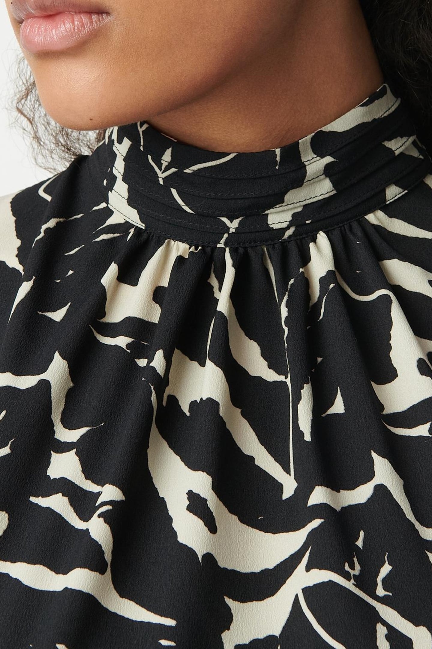 BLACK FLORAL ZEBRA PRINT DRESS 6