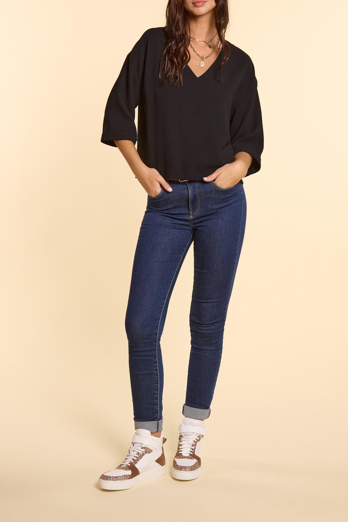 BLACK 2-IN-1 JUMPSUIT BLACK 2