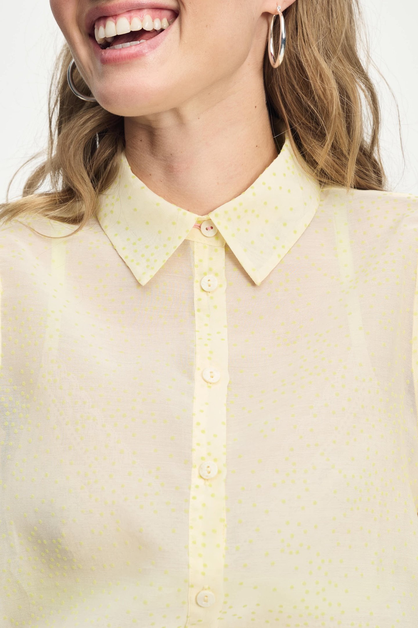BLOUSE - LIME DOTS YELLOW 7