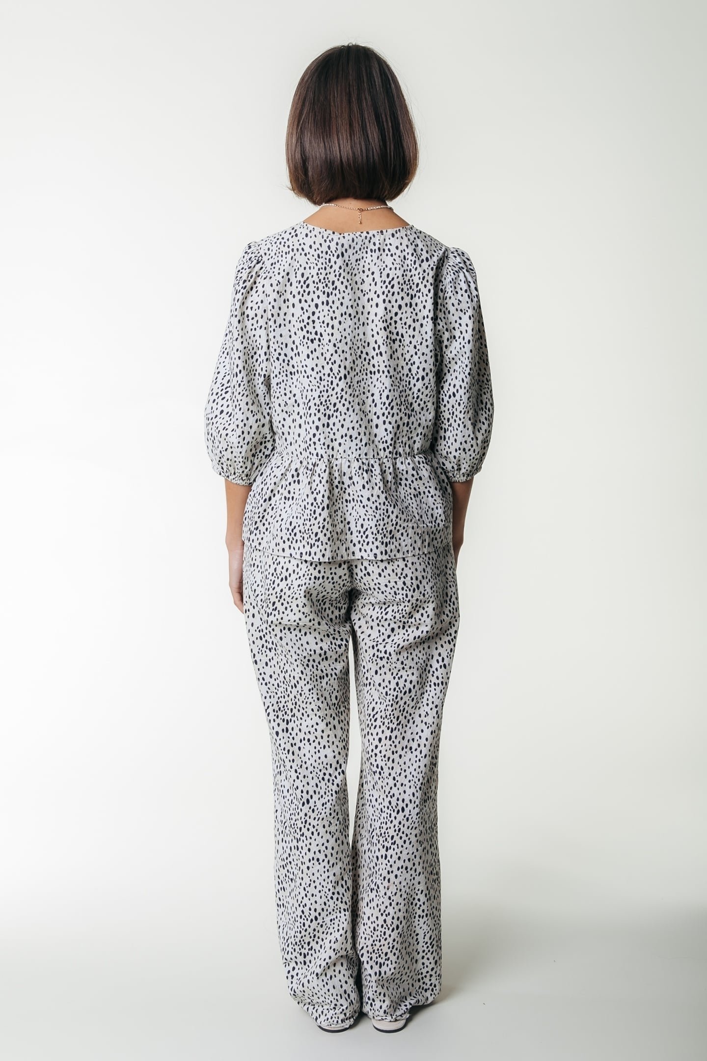 MELODY CHEETAH STRAIGHT PANTS BEIGE 2