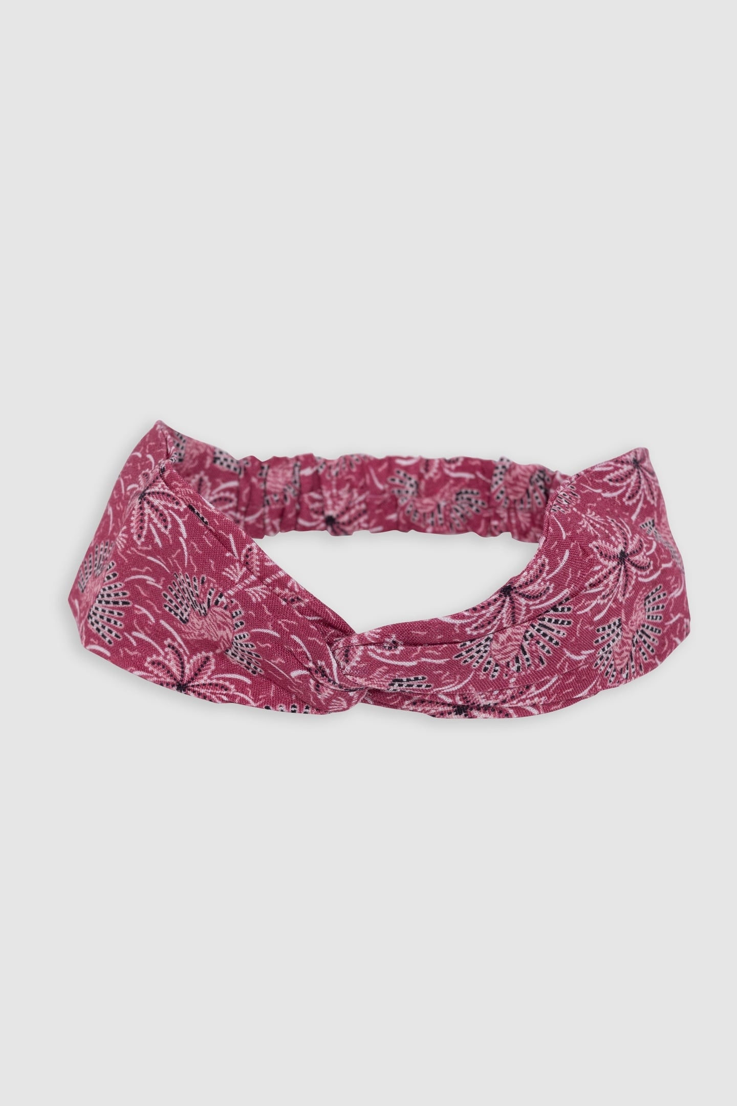 KHAKI DRESS WITH PALM-TREE PRINT HEADBAND 3