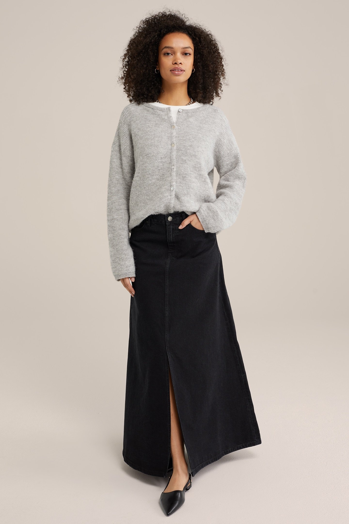 SKIRT MAXI LENGTH BLACK 3