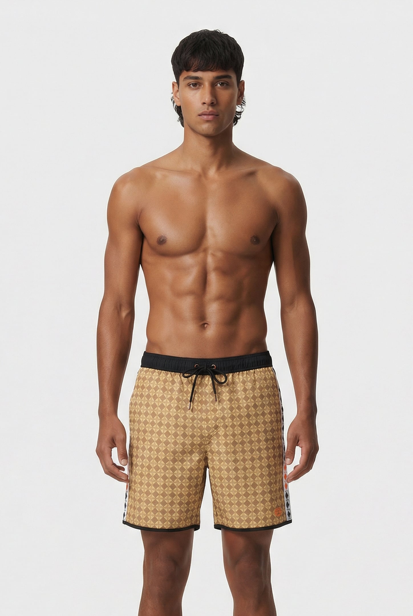 MEN'S ARENA 50TH BEACH BERMUDA GOLD MULTI-BLACK-WHITE 1