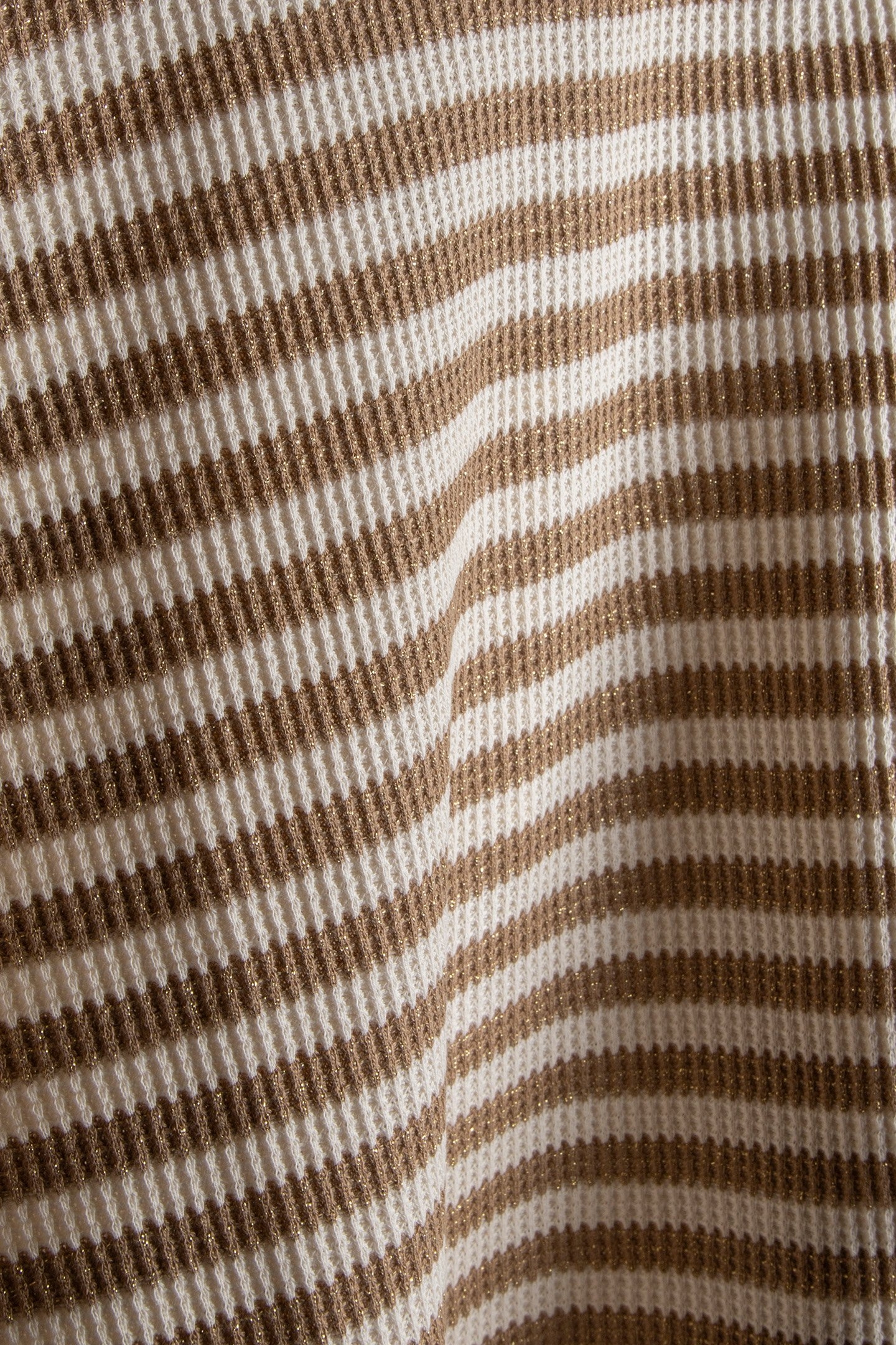 JERSEY SWEATER WAFFLE LUREX STRIPE KHAKI 4
