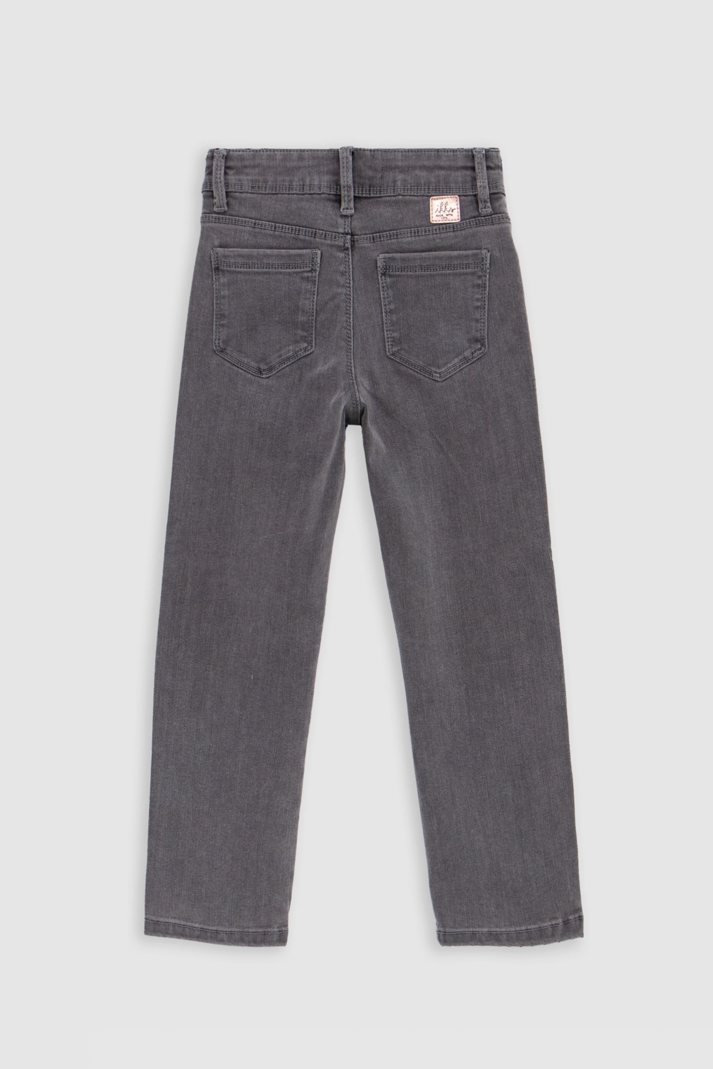 STRAIGHT GREY JEANS WITH GIRL'S EMBROIDERY 2