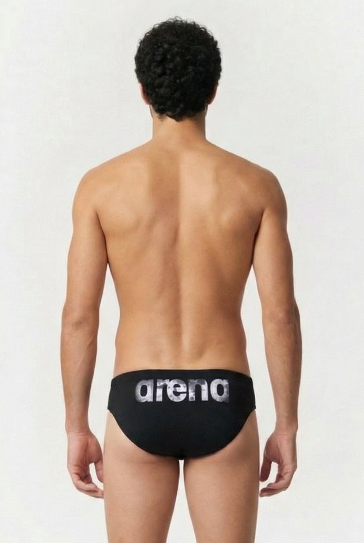 MEN'S ARENA AIRBRUSH GRAPHIC SWIM BRIEFS BLACK 2