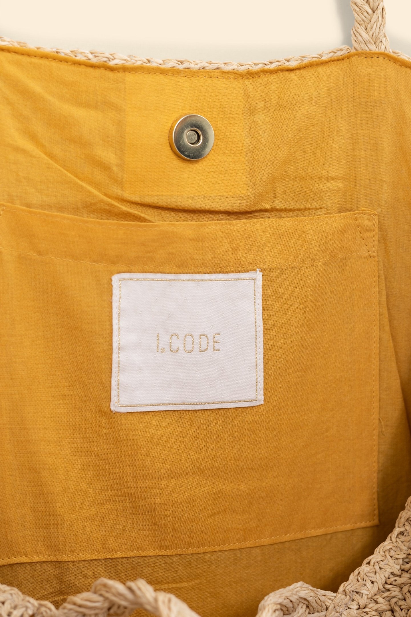 PALM STRIPED THE BAG OCHRE 4