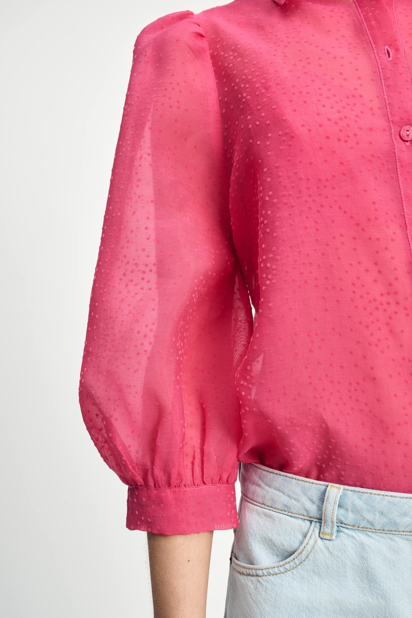 BLOUSE - RASPBERRY DOTS PINK 7