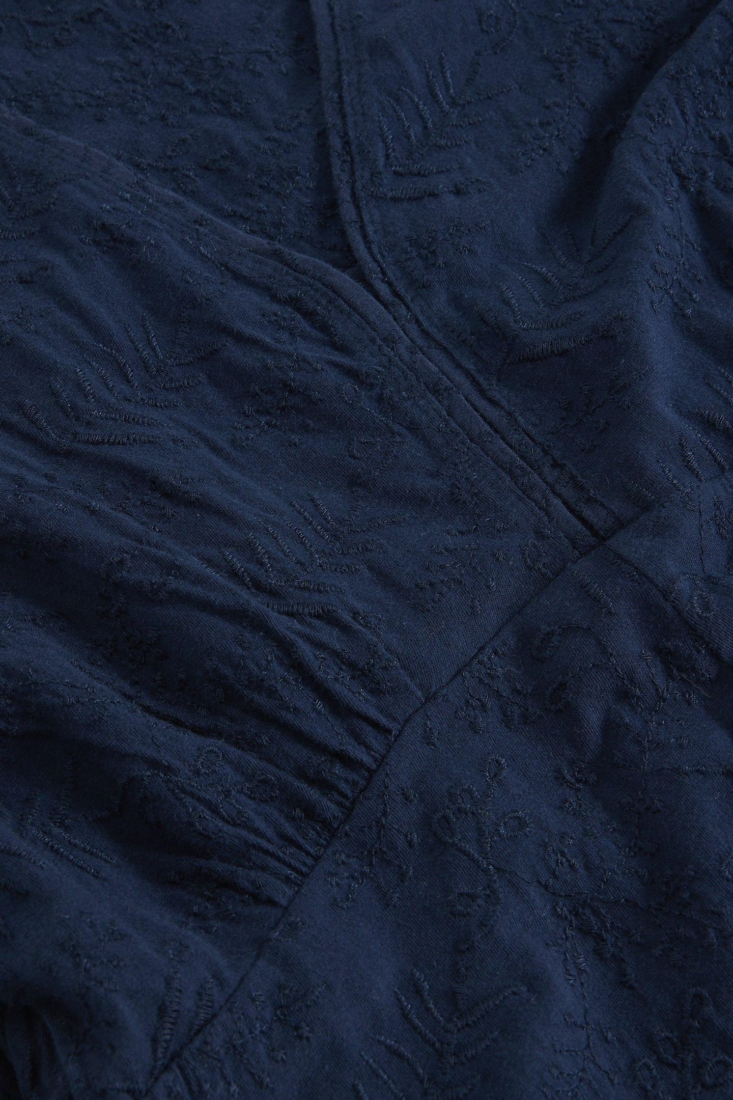 MEGAN EMBROIDERED JERSEY DRESS DARK NAVY 5