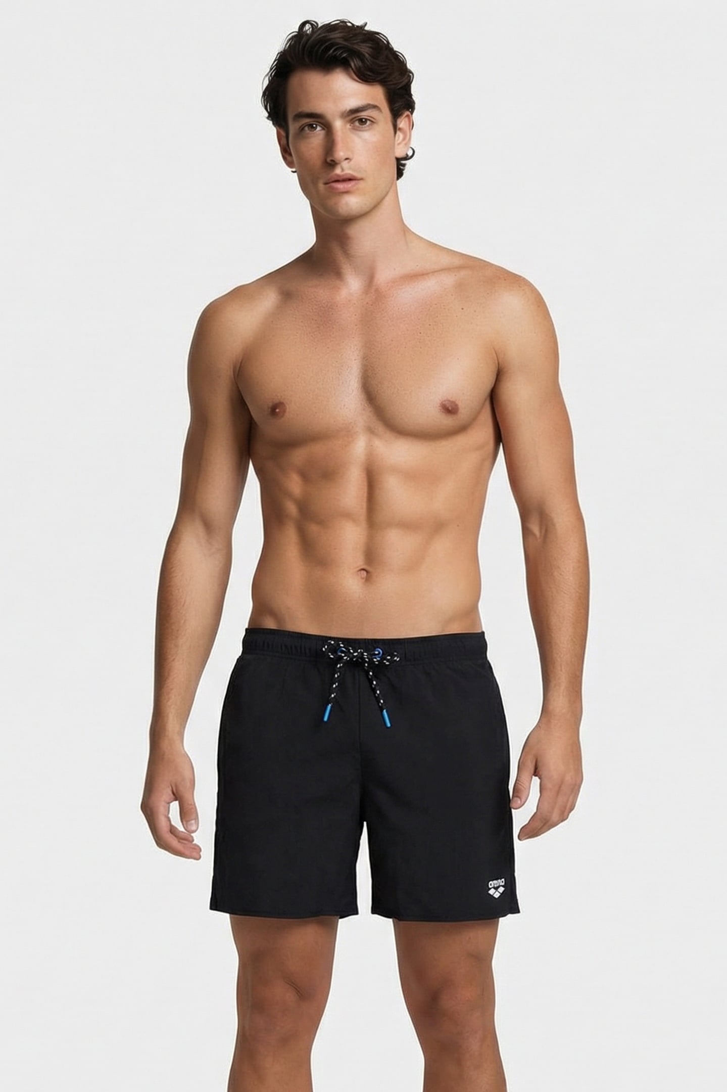 MEN'S ARENA PRO_FILE BEACH BOXER BLACK-WHITE 1