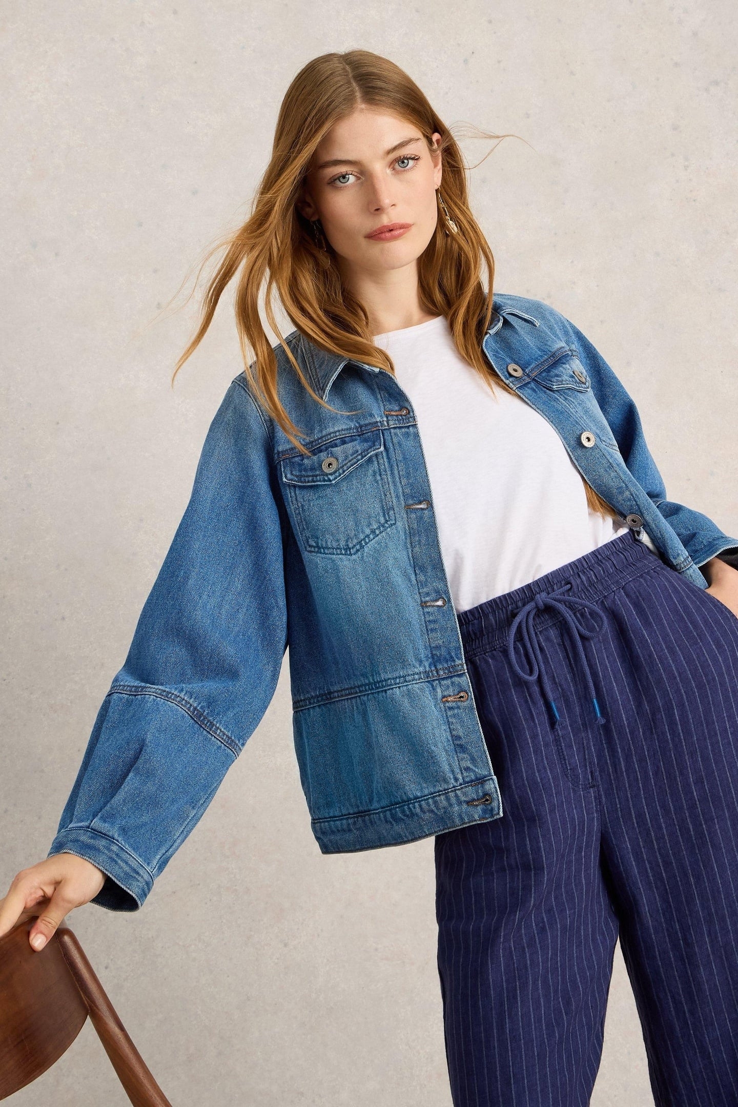 CAMILLE DENIM JACKET MID DENIM 4