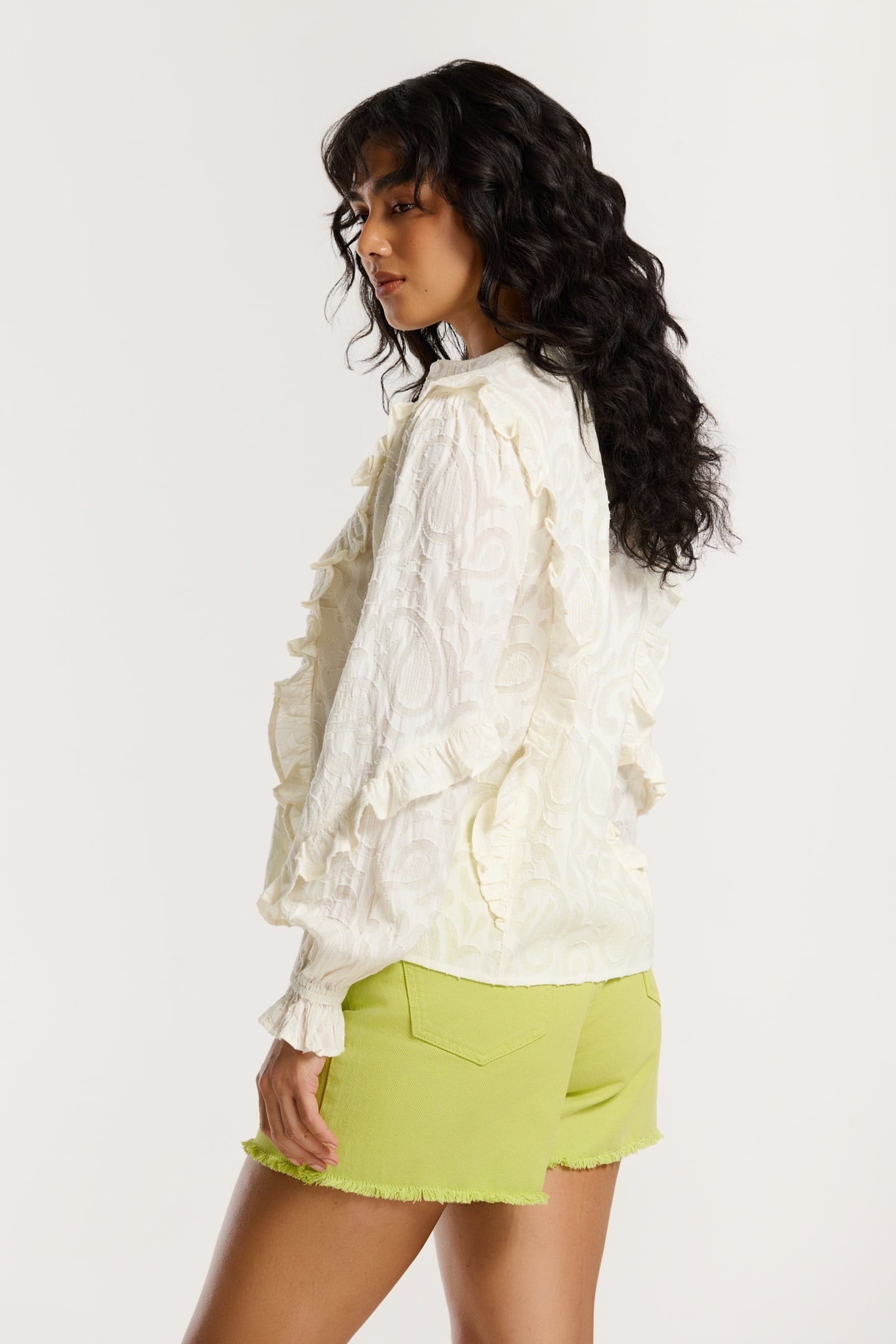 ELIZA BLOUSE ORNAMENTAL JACQUARD WHITE ORNAMENTAL JACQUARD 8