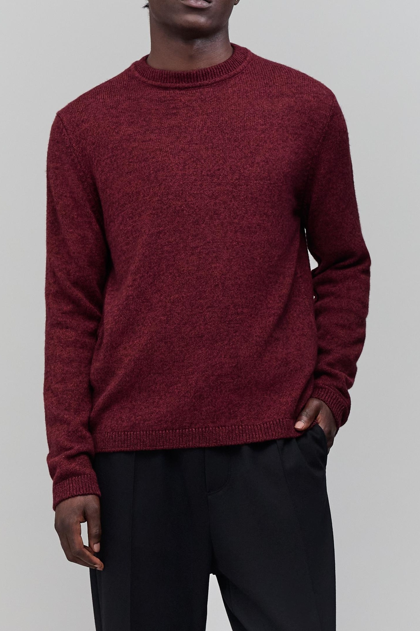 DARK RED KNIT SWEATER 2