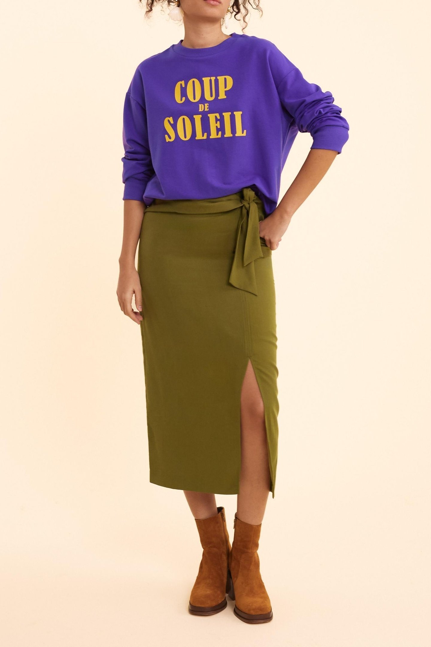 PURPLE MESSAGE SWEATSHIRT INK 2