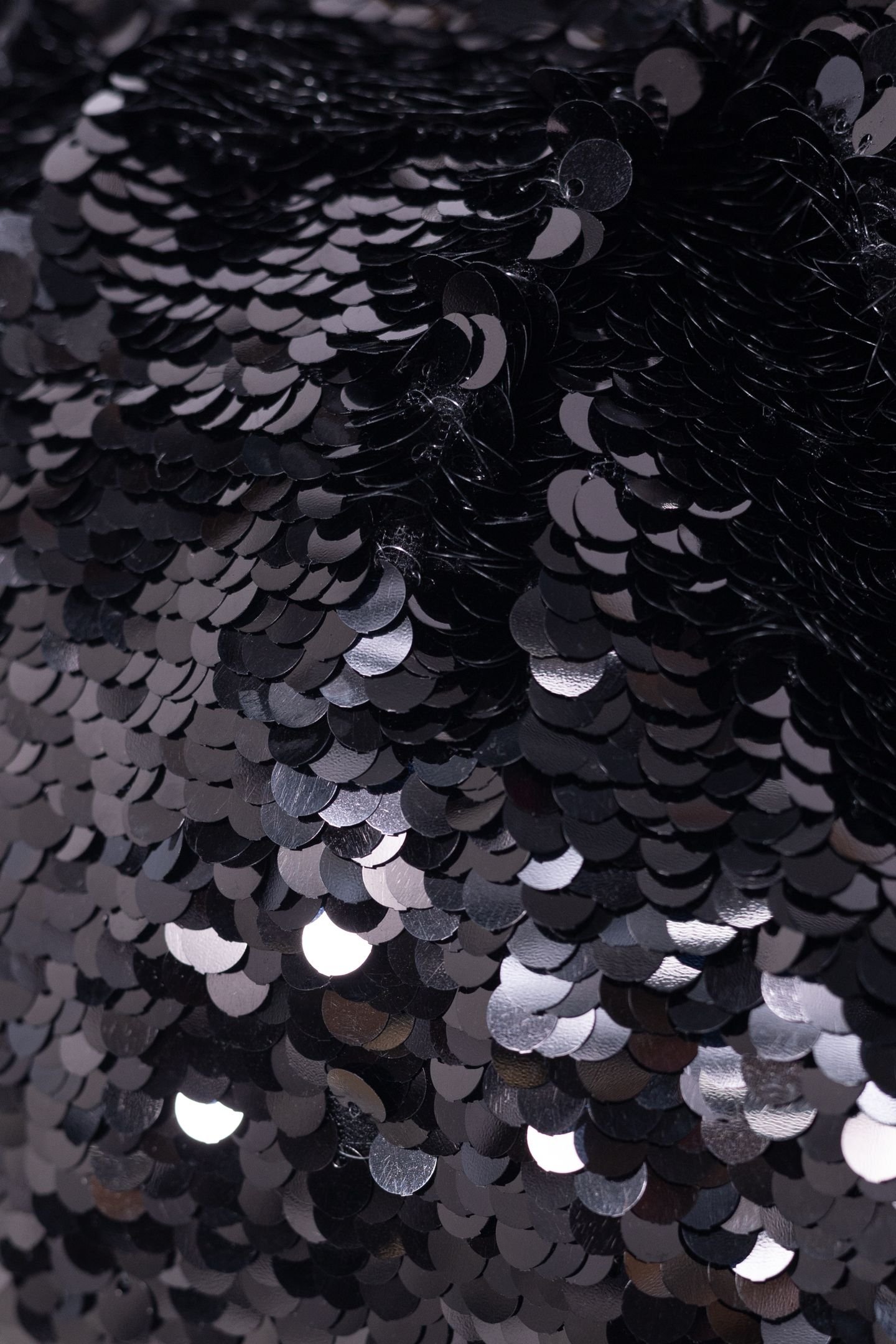 BLACK SEQUIN CLUTCH BAG WITH REMOVABLE HANDLE 6