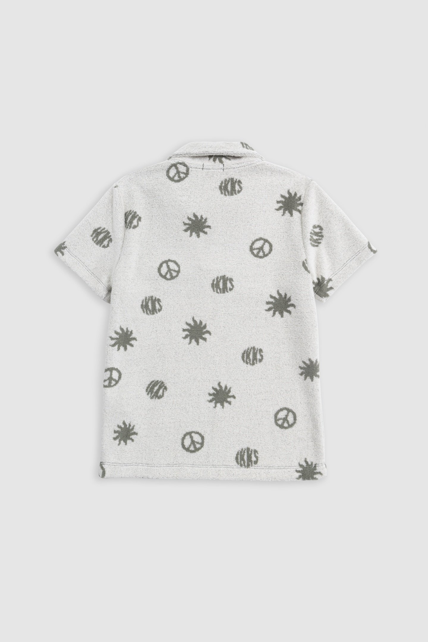 PEACE AND LOVE KHAKI TERRY POLO SHIRT 2